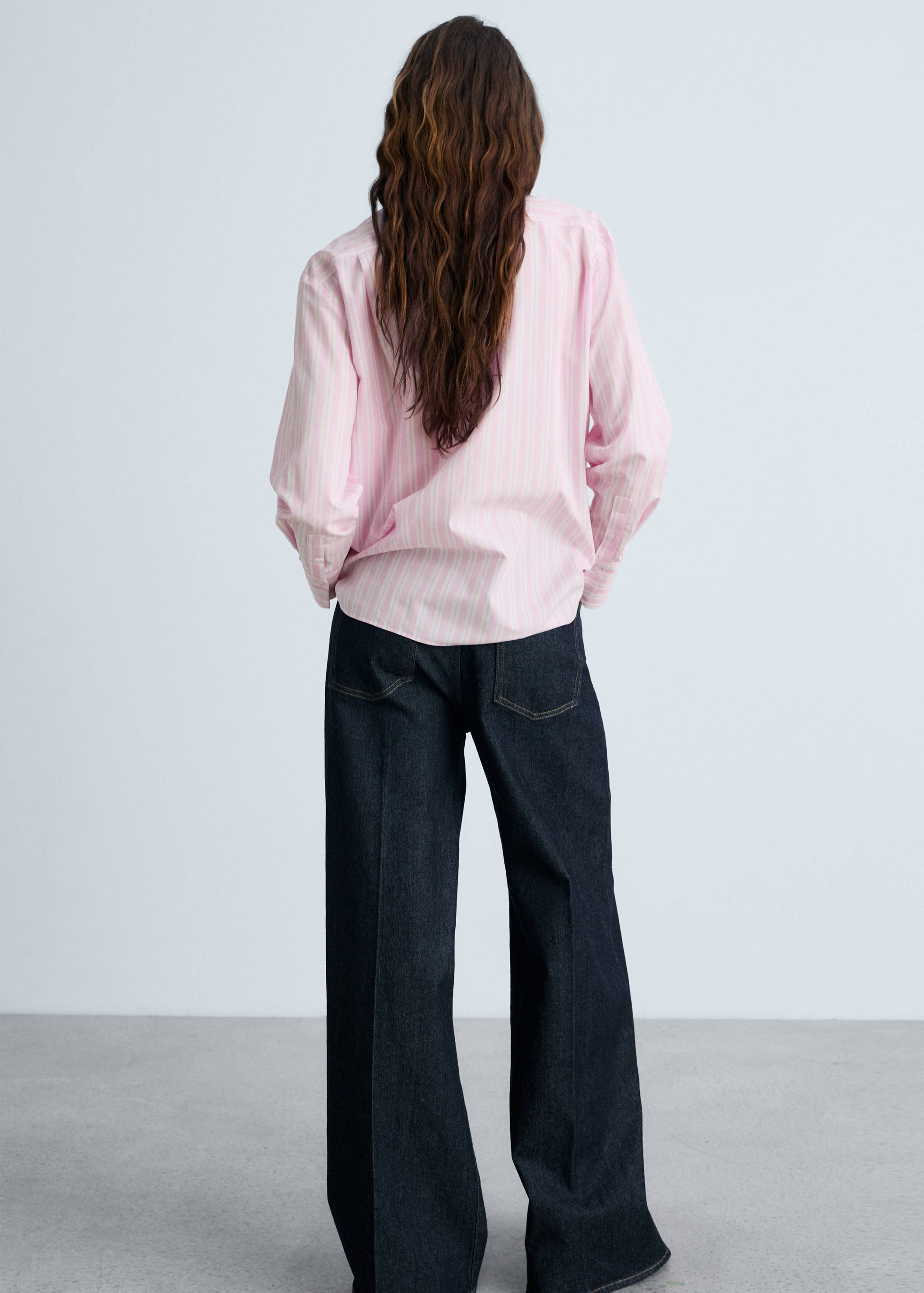 Camisa recta rayas - Reverso del artículo