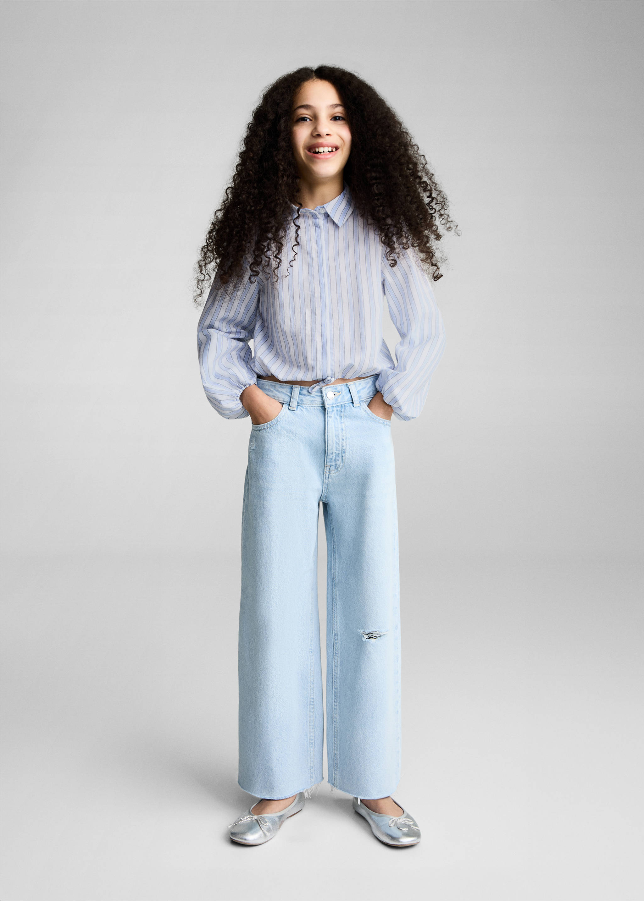 Shirt with adjustable waist - General plane, Blue. Ref: 87024807-00.