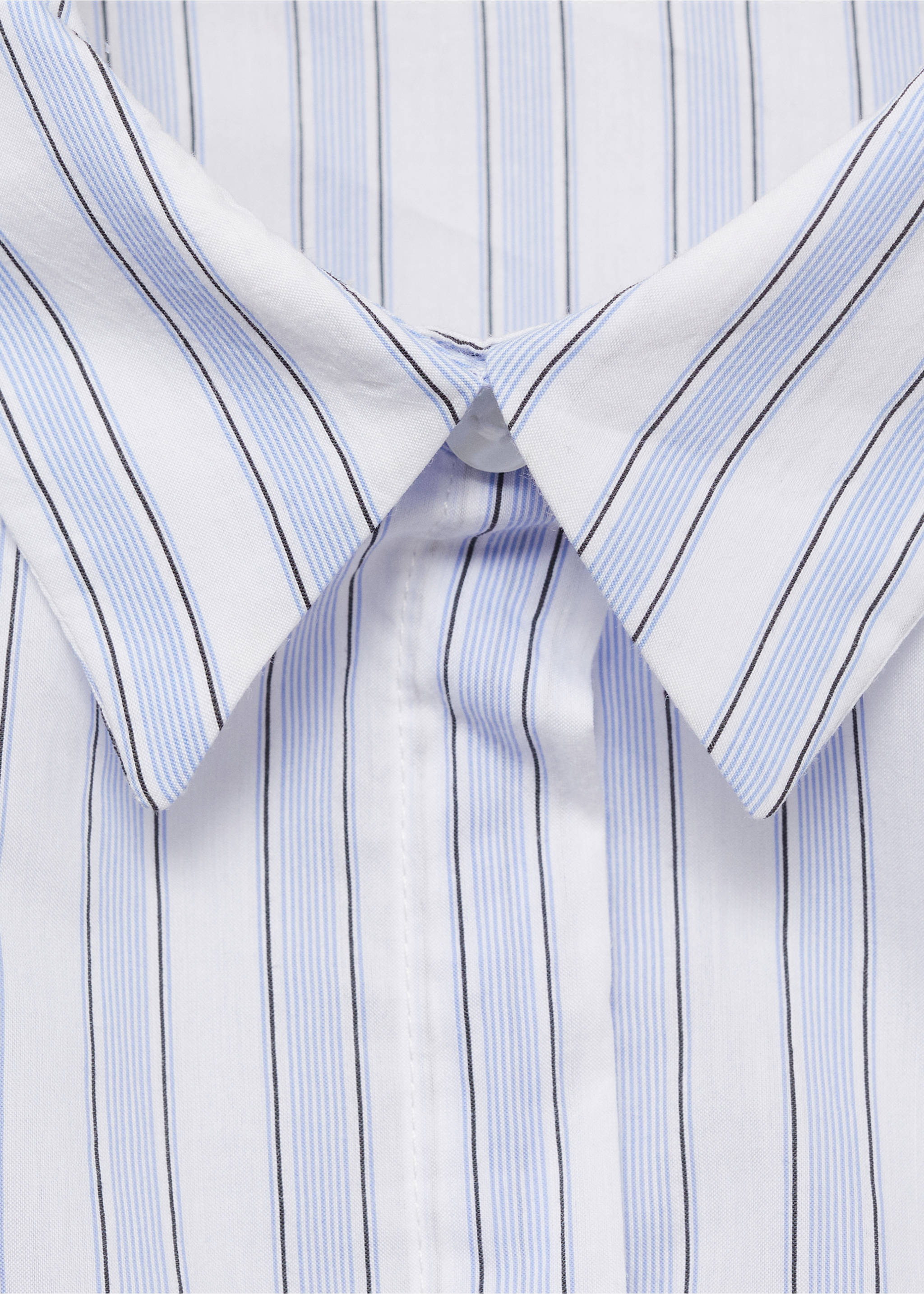 Shirt with adjustable waist - Details of the article 8, Blue. Ref: 87024807-00.