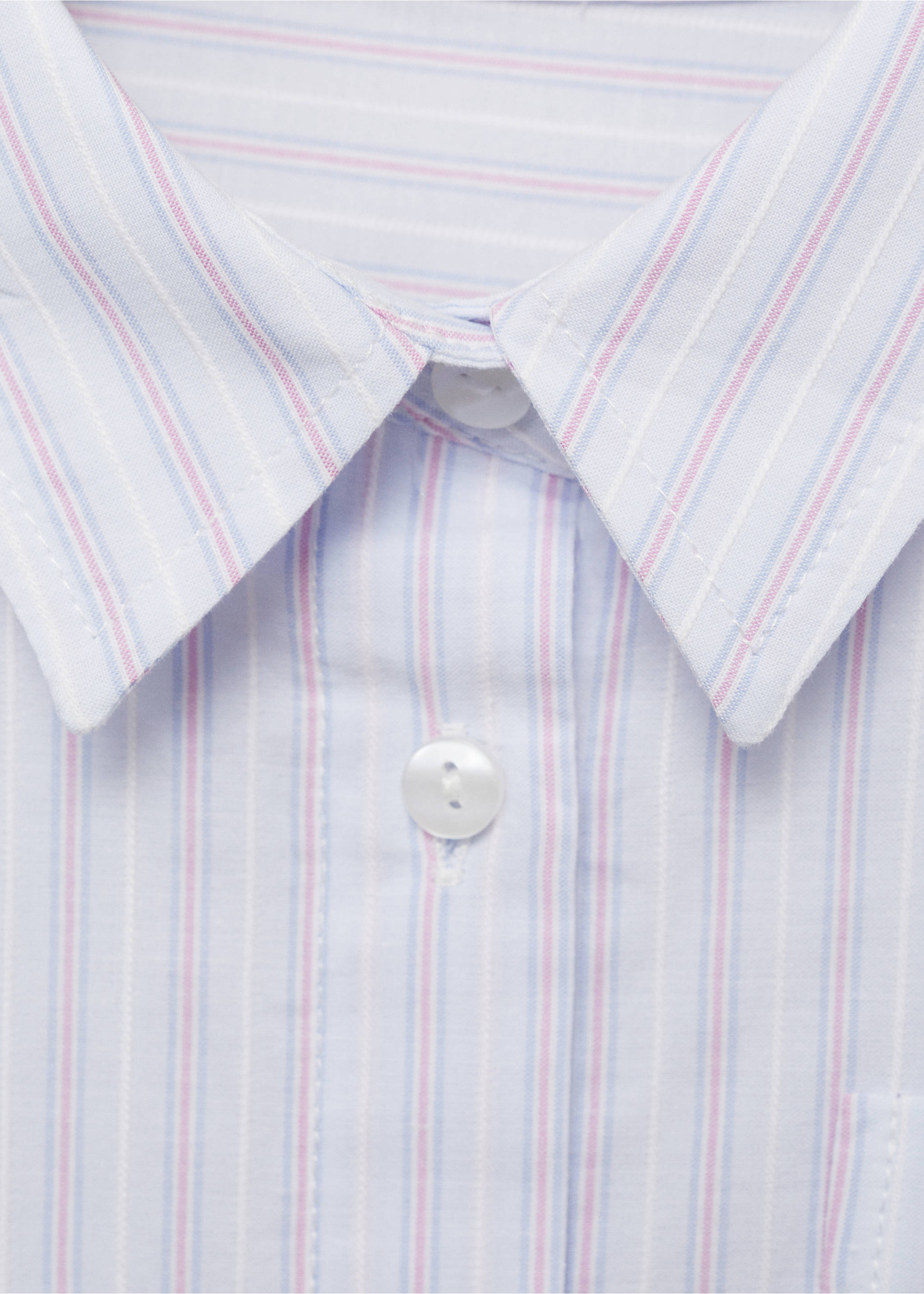 Chemise rayée poche - Détail de l'article 8, Bleu ciel. Ref: 87024808-00.