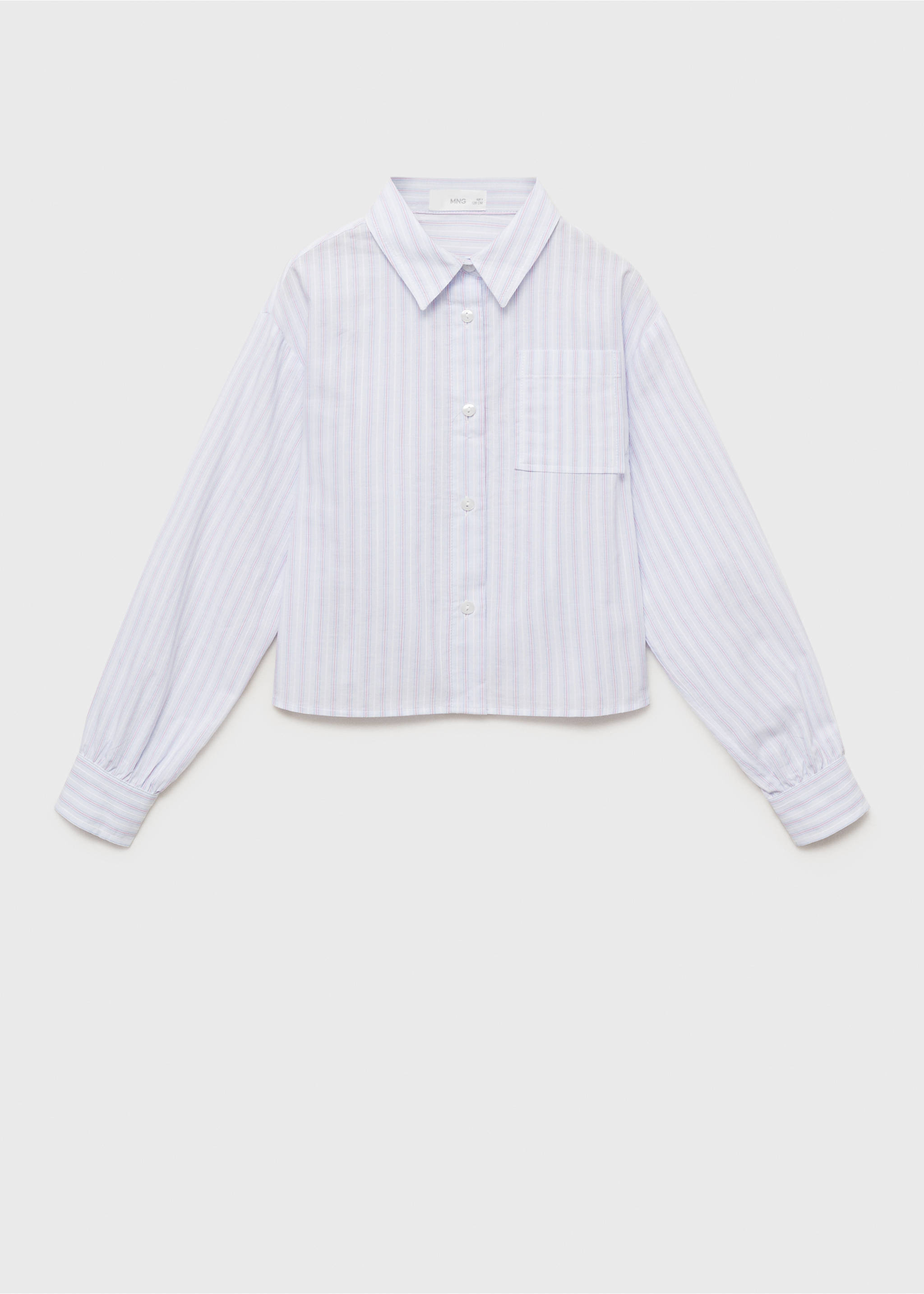 Pocket striped shirt - Article without model, Sky Blue. Ref: 87024808-00.