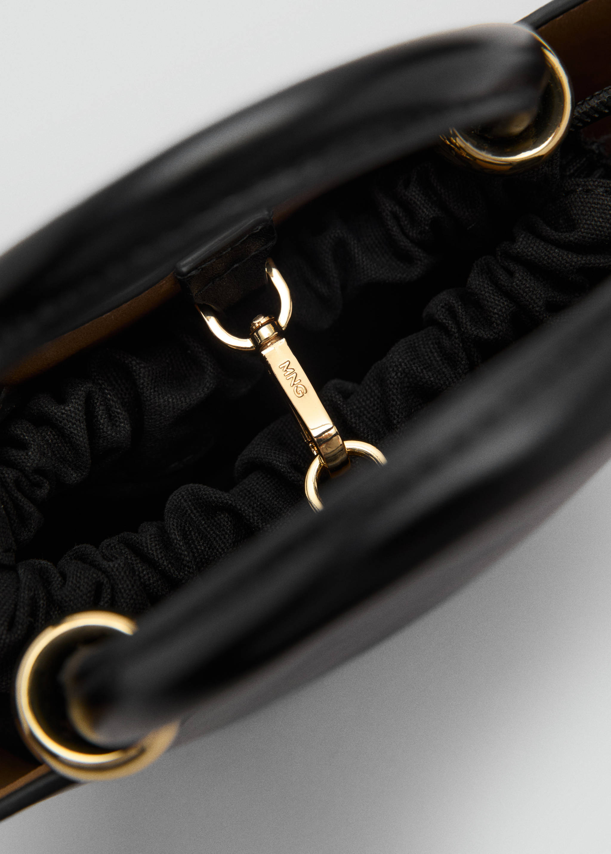 Mini shopper bag with metallic detail - Details of the article 1