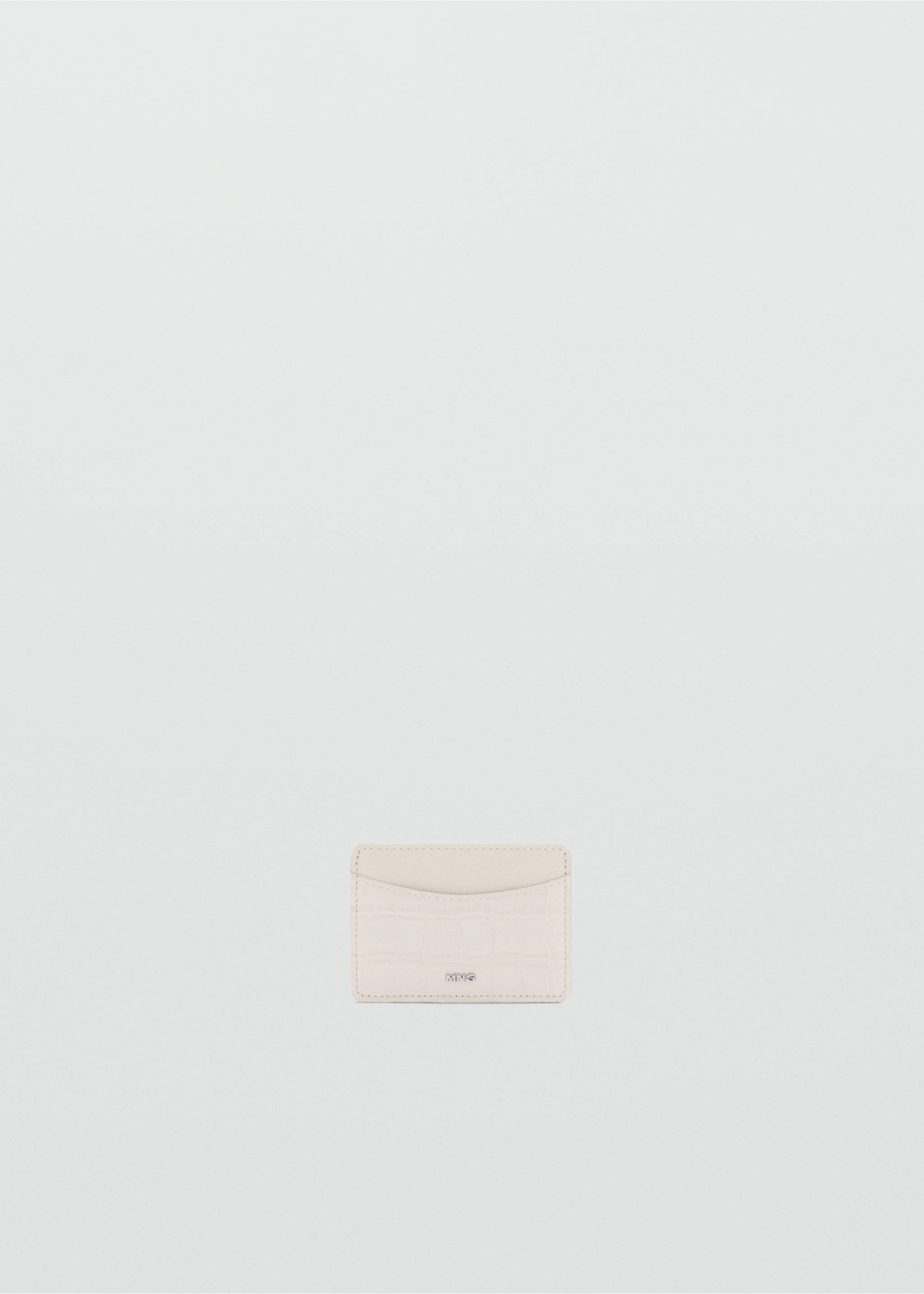 Kartenetui mit Krokoleder-Effekt - Artikel ohne Model, Cremeweiß. Ref: 87024810-00.