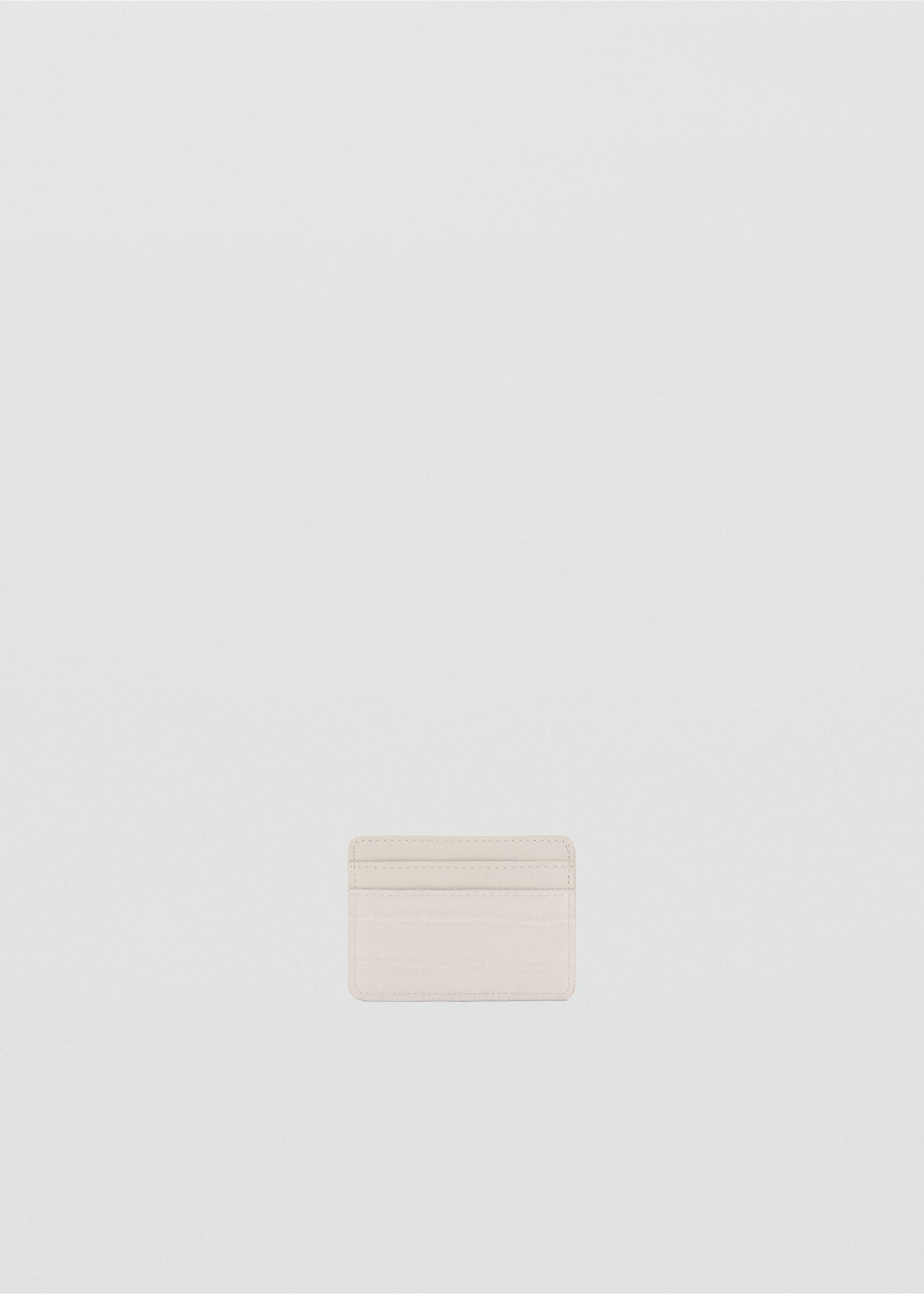 Kartenetui mit Krokoleder-Effekt - Detail des Artikels 2, Cremeweiß. Ref: 87024810-00.