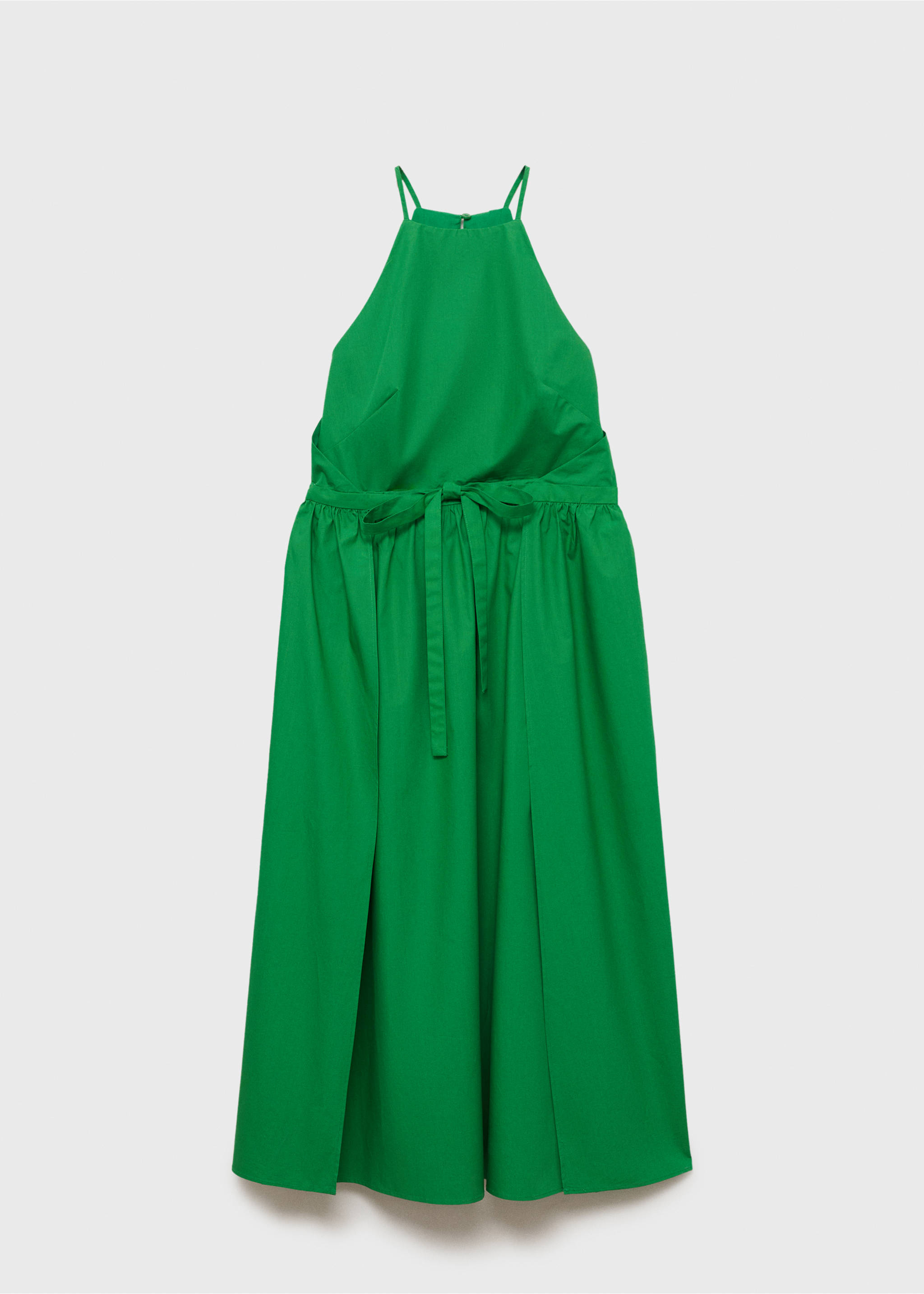 Flared bow dress - Article without model, Green. Ref: 87024811-00.