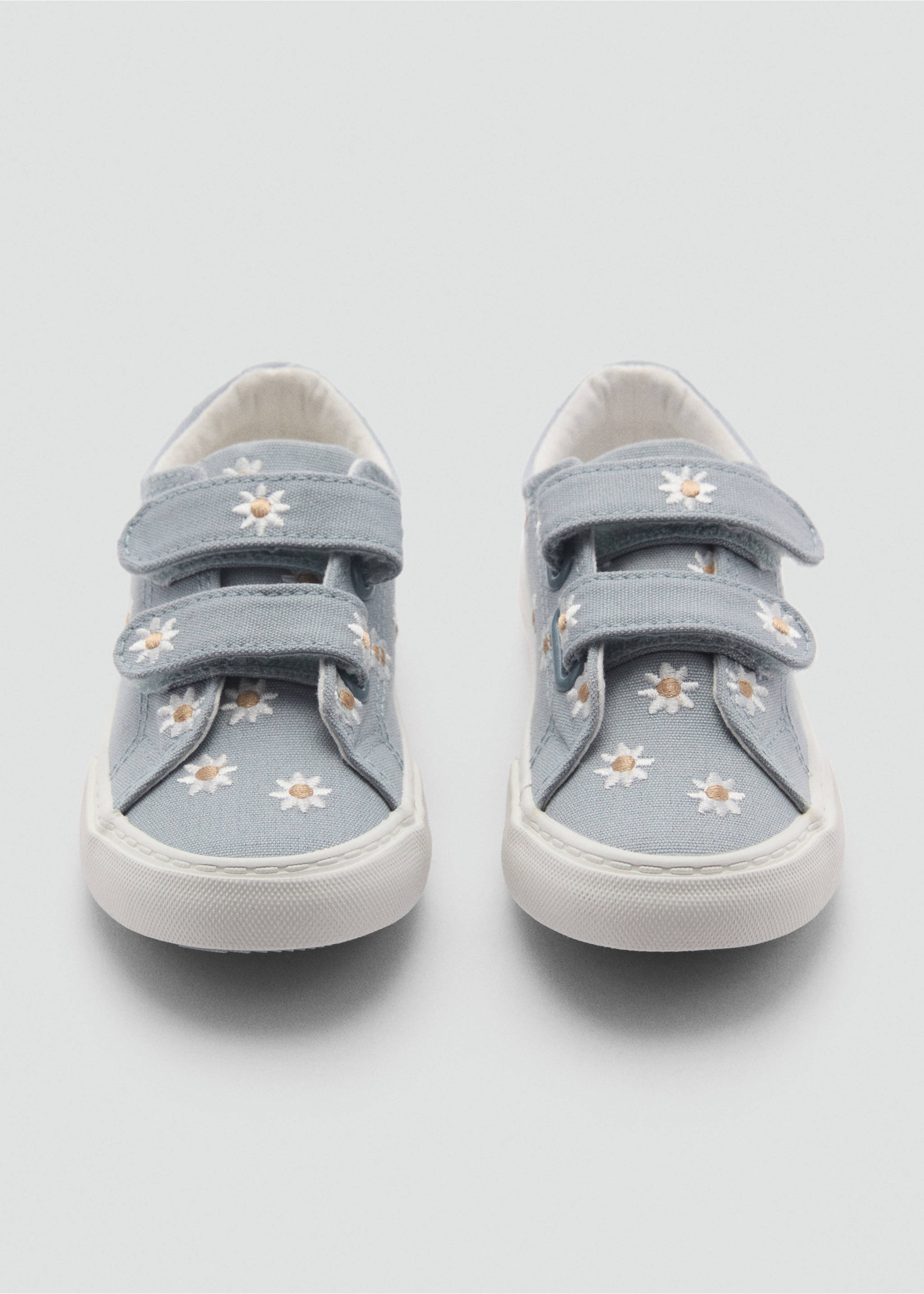 Deportivas bordadas flores - Detalle del artículo 2, Azul celeste. Ref: 87025137-00.