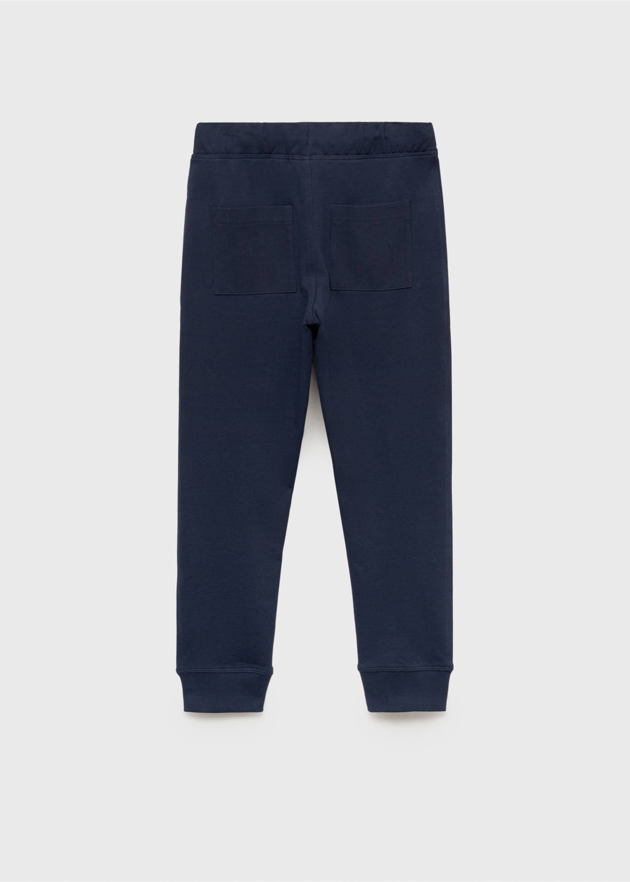 Jogger-Hose aus Baumwolle - Rückseite des Artikels, Dunkles Marineblau. Ref: 87025138-00.