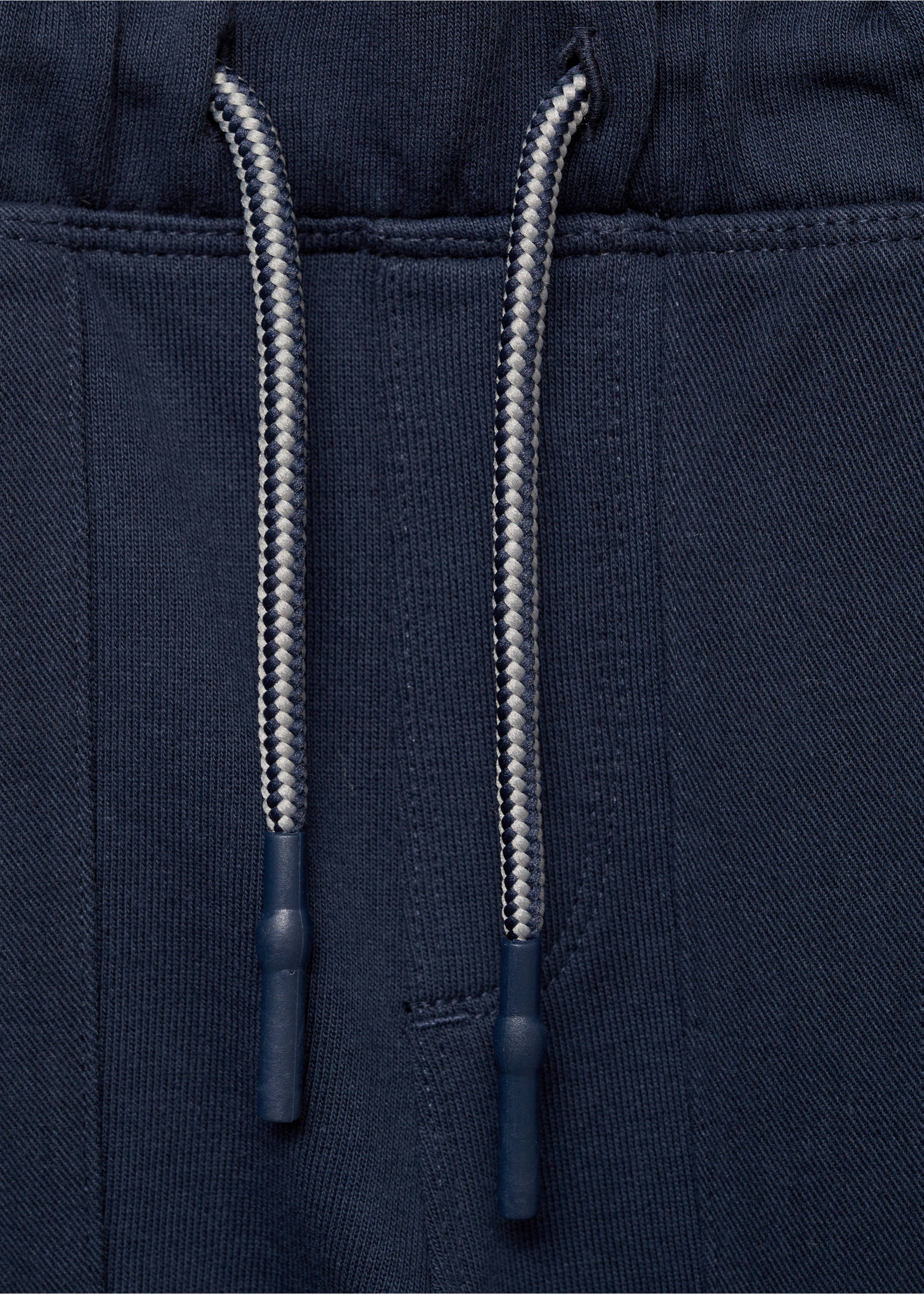 Jogger-Hose aus Baumwolle - Detail des Artikels 8, Dunkles Marineblau. Ref: 87025138-00.