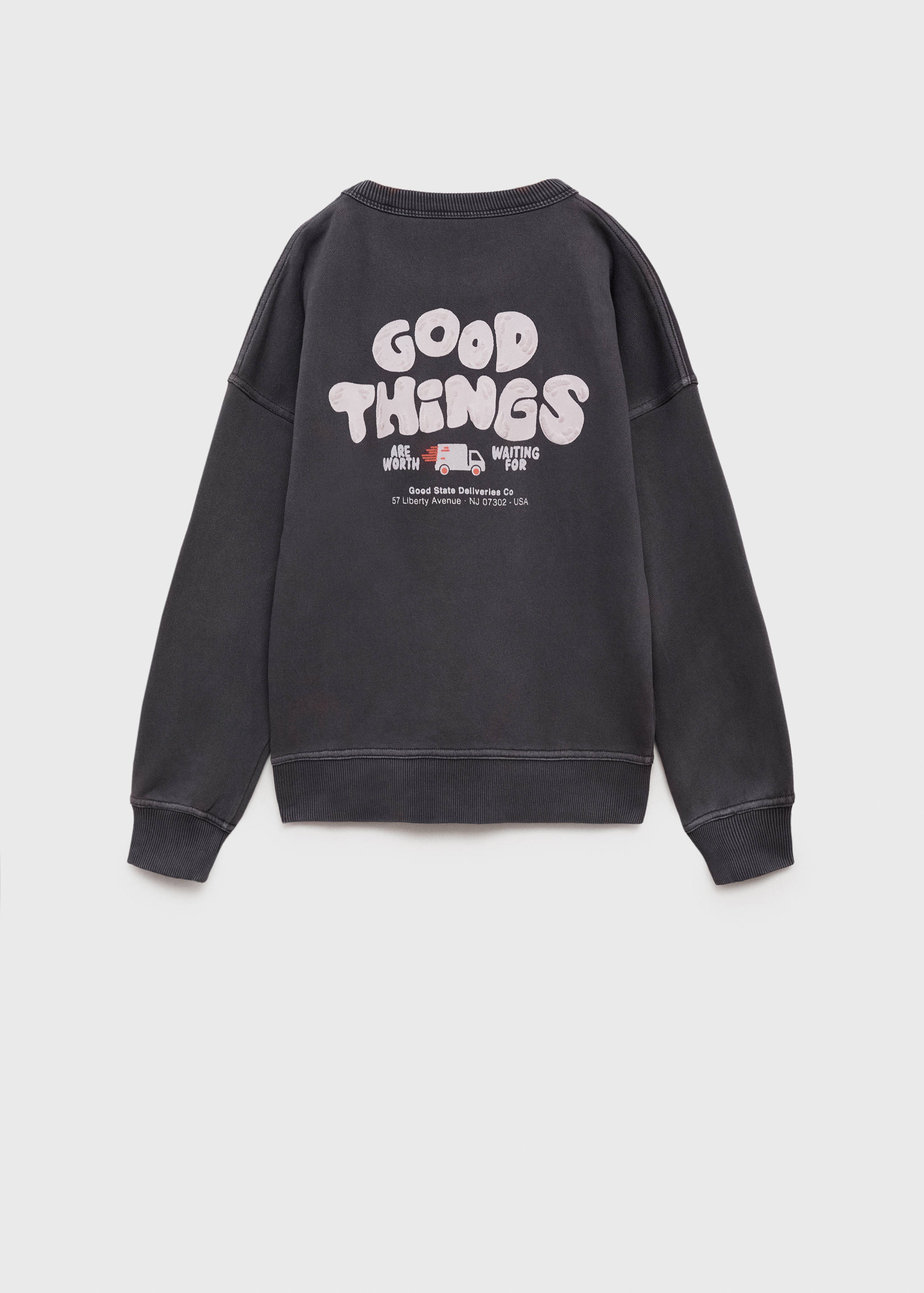 Printed cotton sweatshirt - Reverse of the article