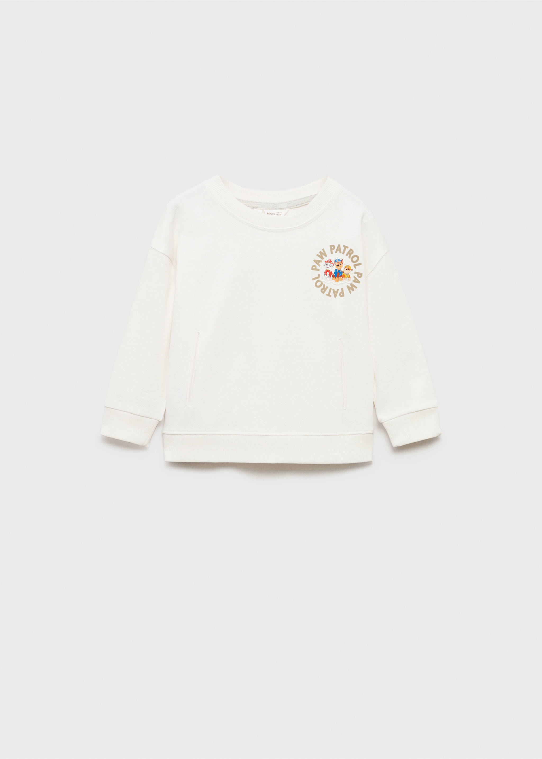Sweat-shirt Pat'Patrouille - Article sans modèle, Blanc cassé. Ref: 87025140-00.