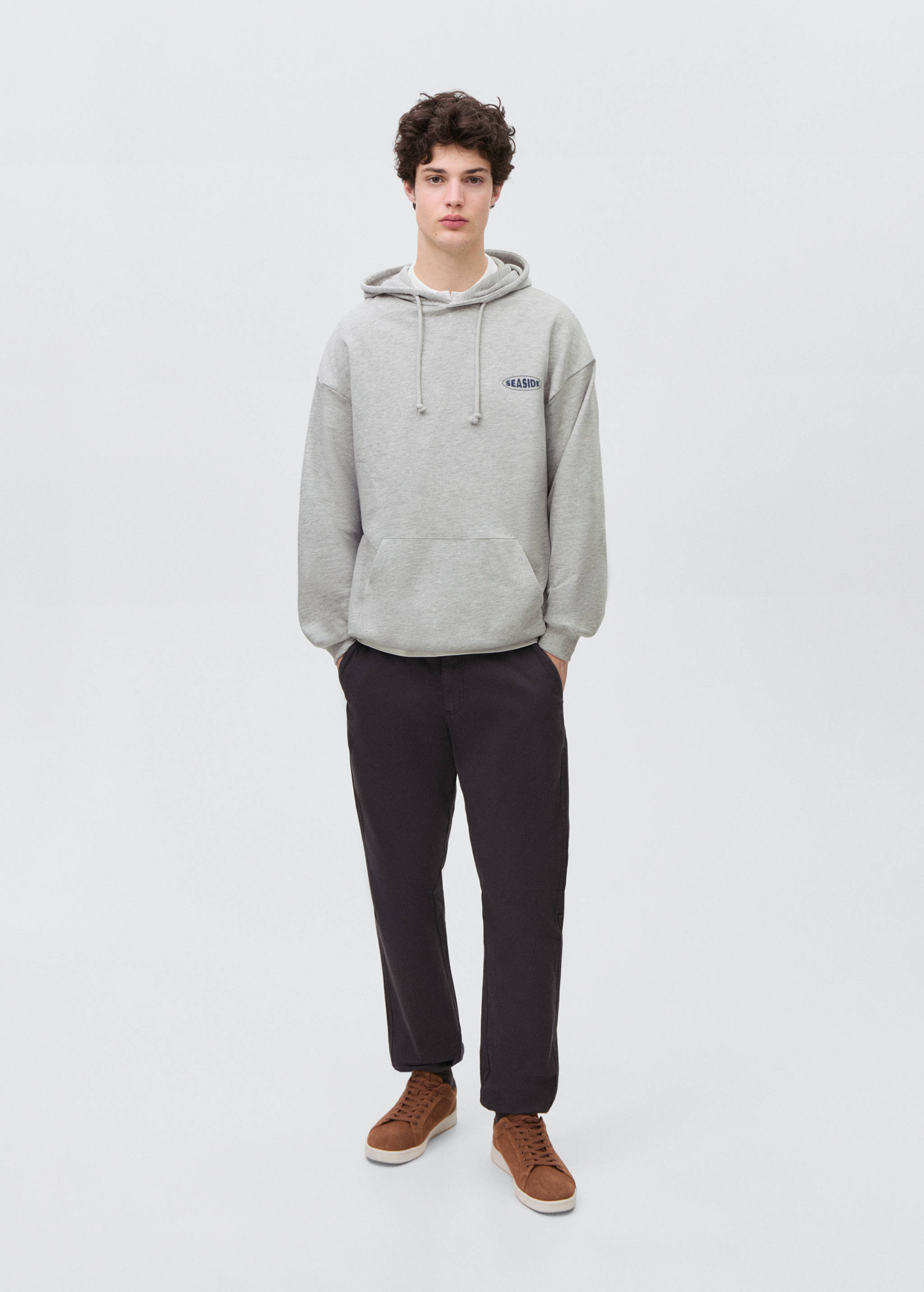 Gemustertes Baumwoll-Sweatshirt - Allgemeine Ansicht