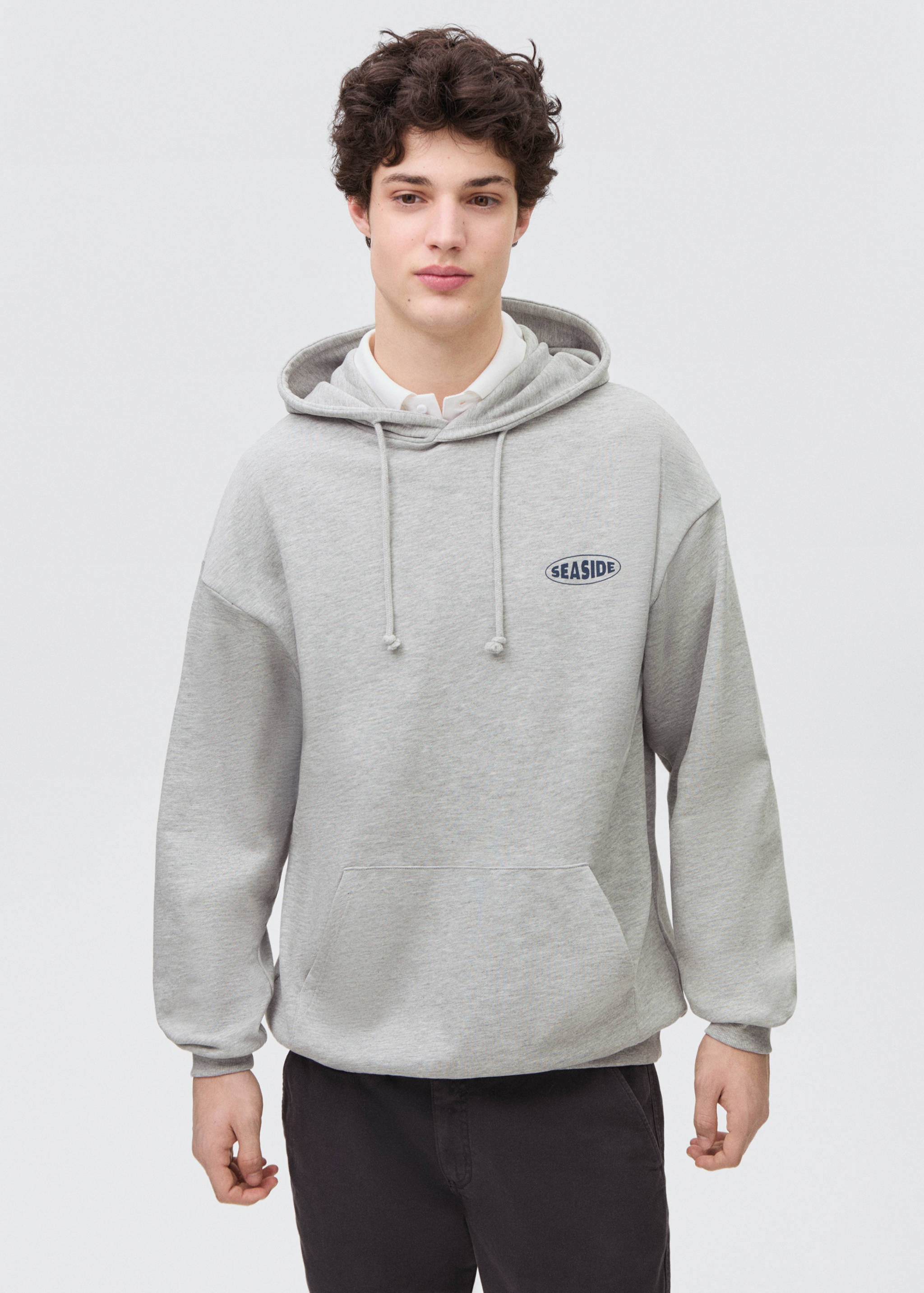 Gemustertes Baumwoll-Sweatshirt - Mittlere Ansicht