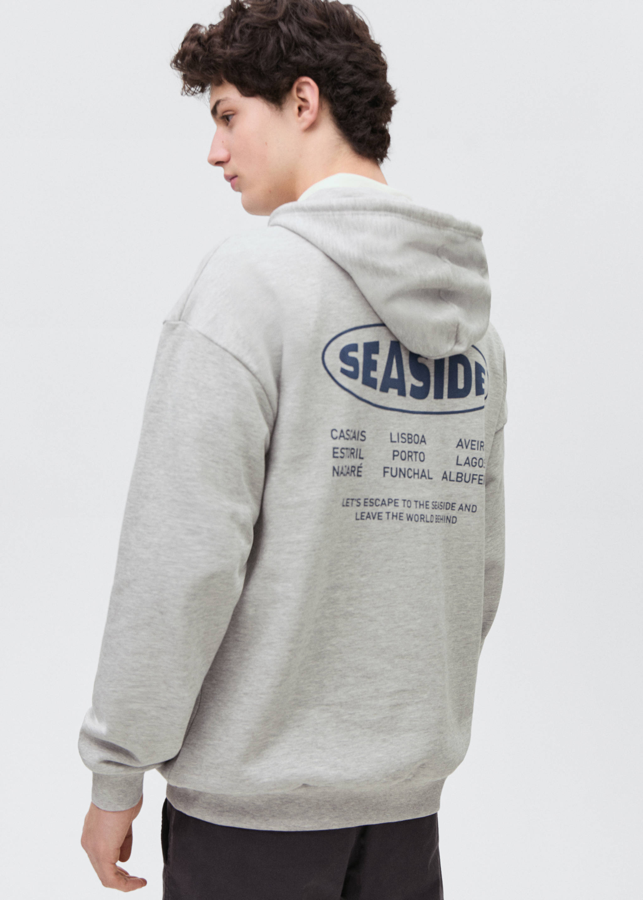 Gemustertes Baumwoll-Sweatshirt - Rückseite des Artikels