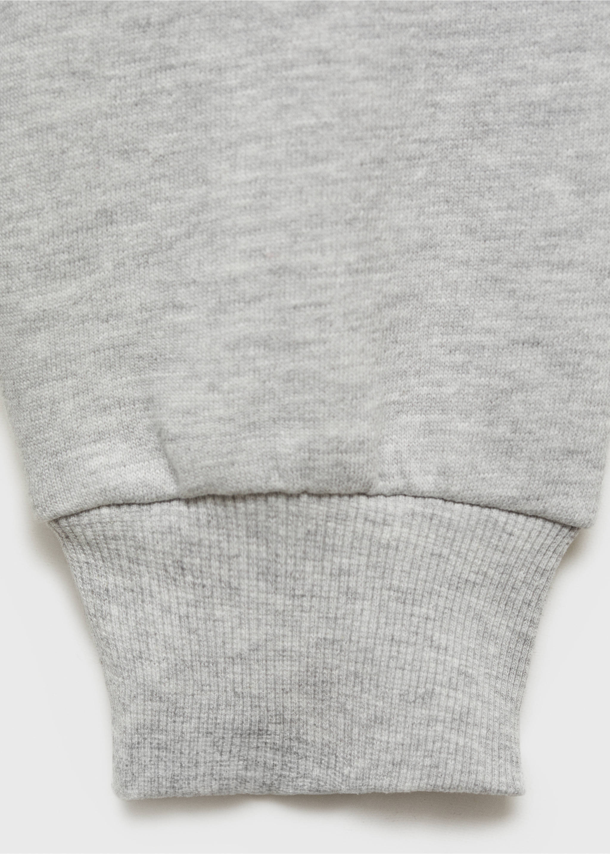 Gemustertes Baumwoll-Sweatshirt - Detail des Artikels 8, Hellgrau meliert. Ref: 87025142-00.