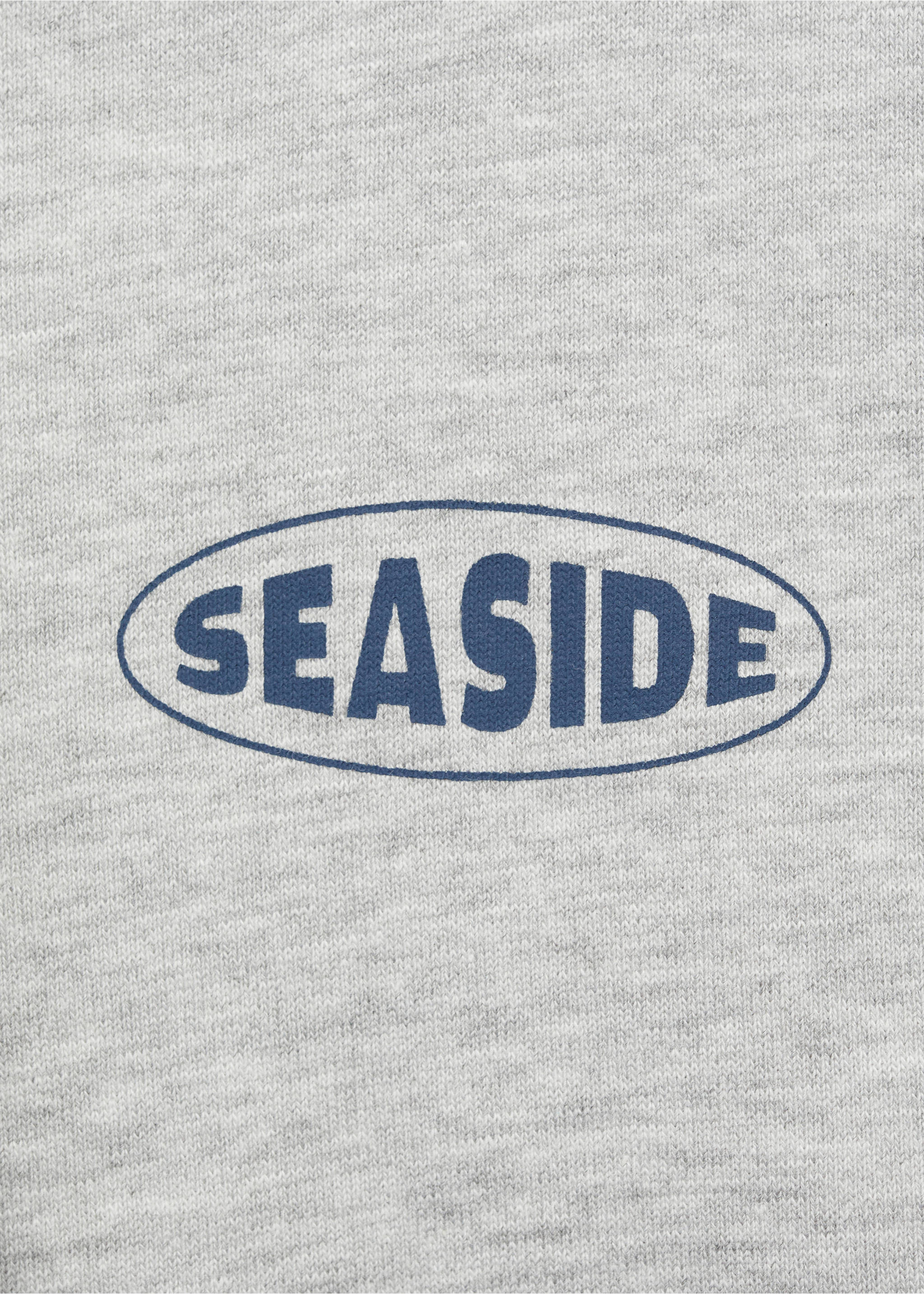 Gemustertes Baumwoll-Sweatshirt - Detail des Artikels 0, Hellgrau meliert. Ref: 87025142-00.