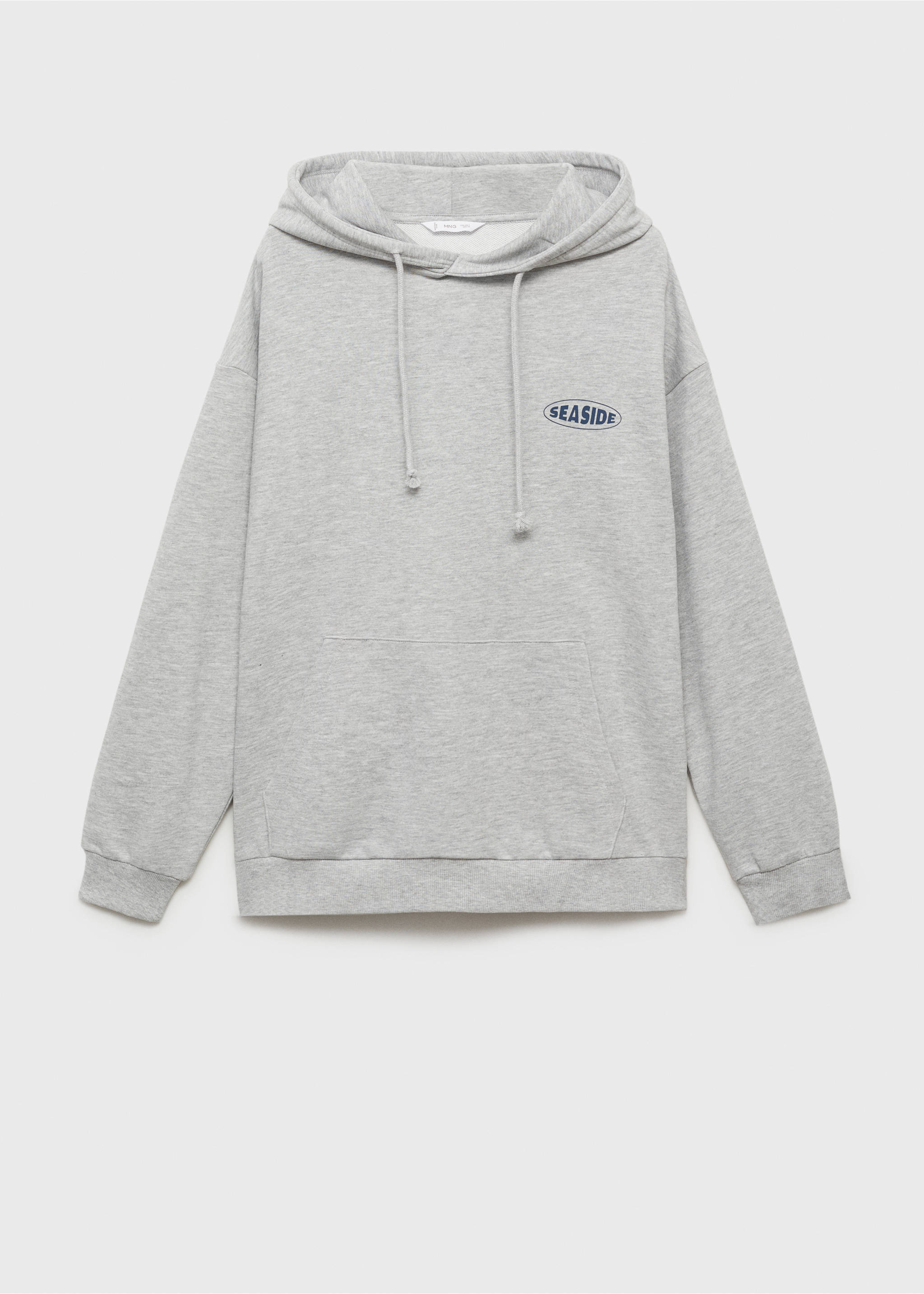 Printed cotton sweatshirt - Article without model, Light Heather Grey. Ref: 87025142-00.