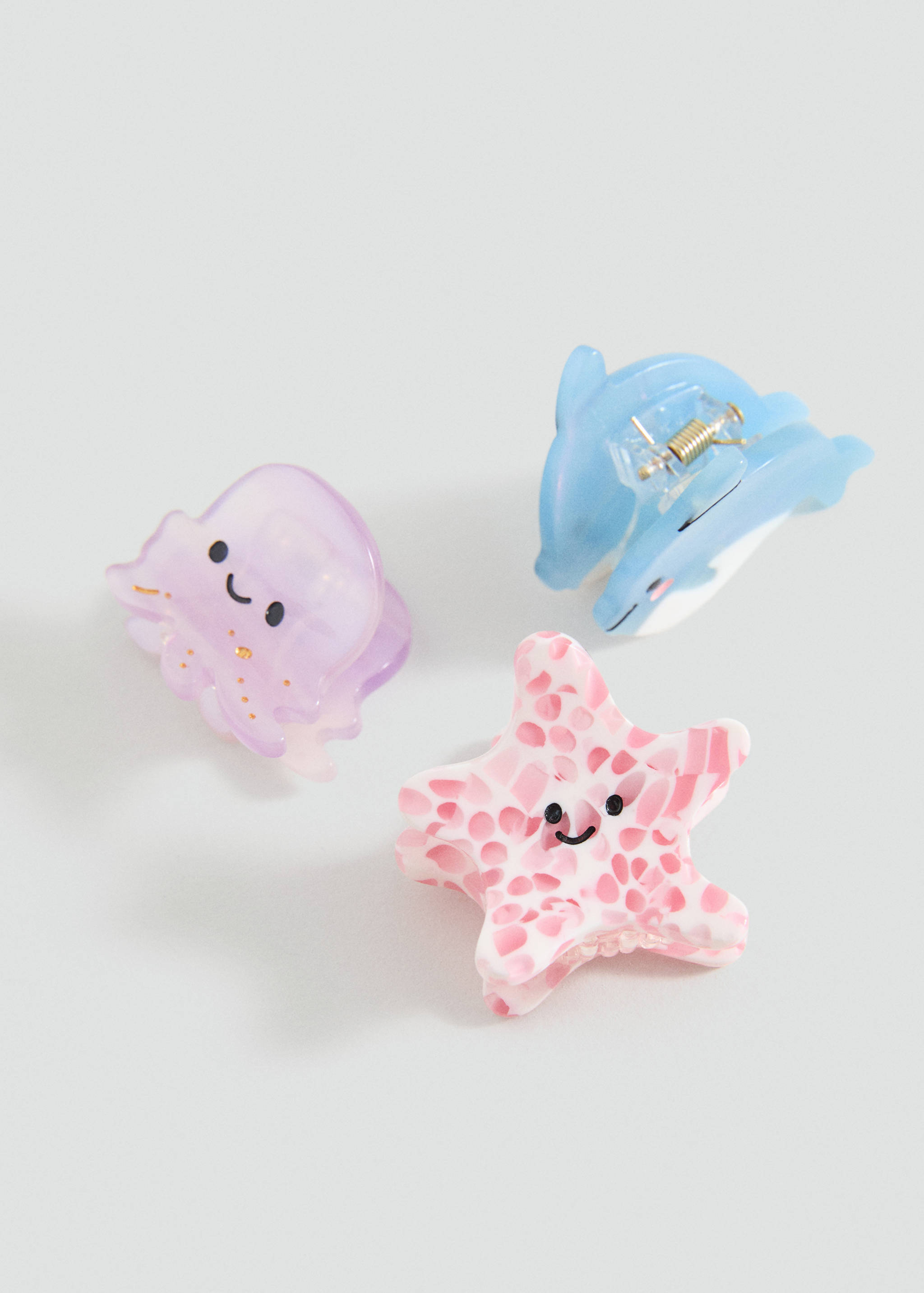 Σετ 3 τσιμπιδάκια μαλλιών - Μεσαίο πλάνο