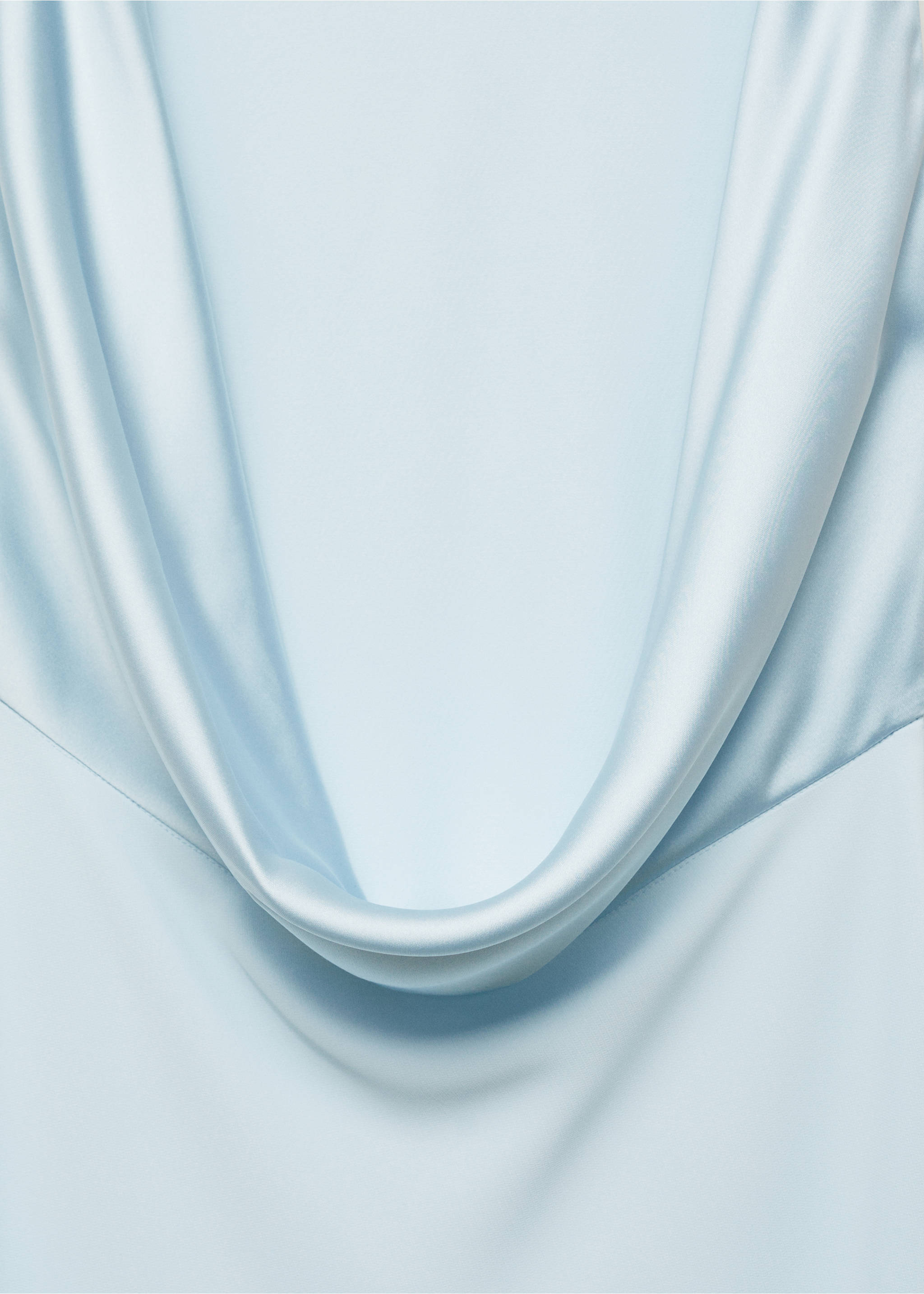 Vestit setinat esquena drapejada - Detall de l'article 8, Blau cel. Ref: 87025727-00.