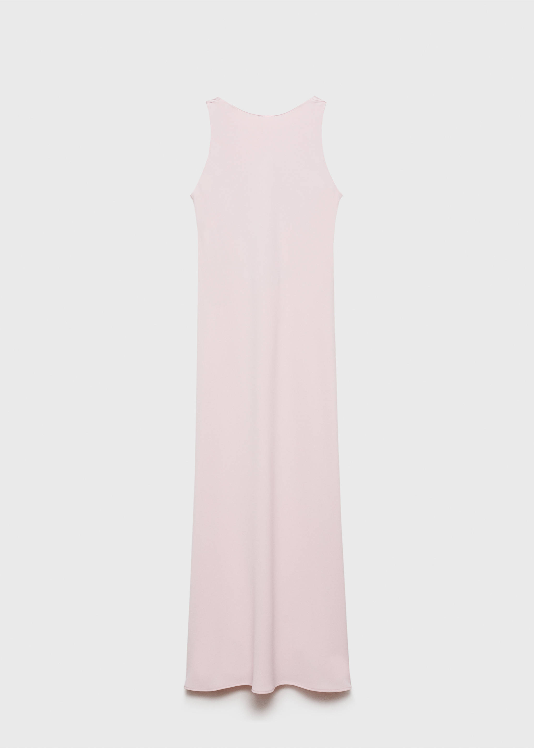 Satin dress with draped back - Article without model, Pastel Pink. Ref: 87025727-00.