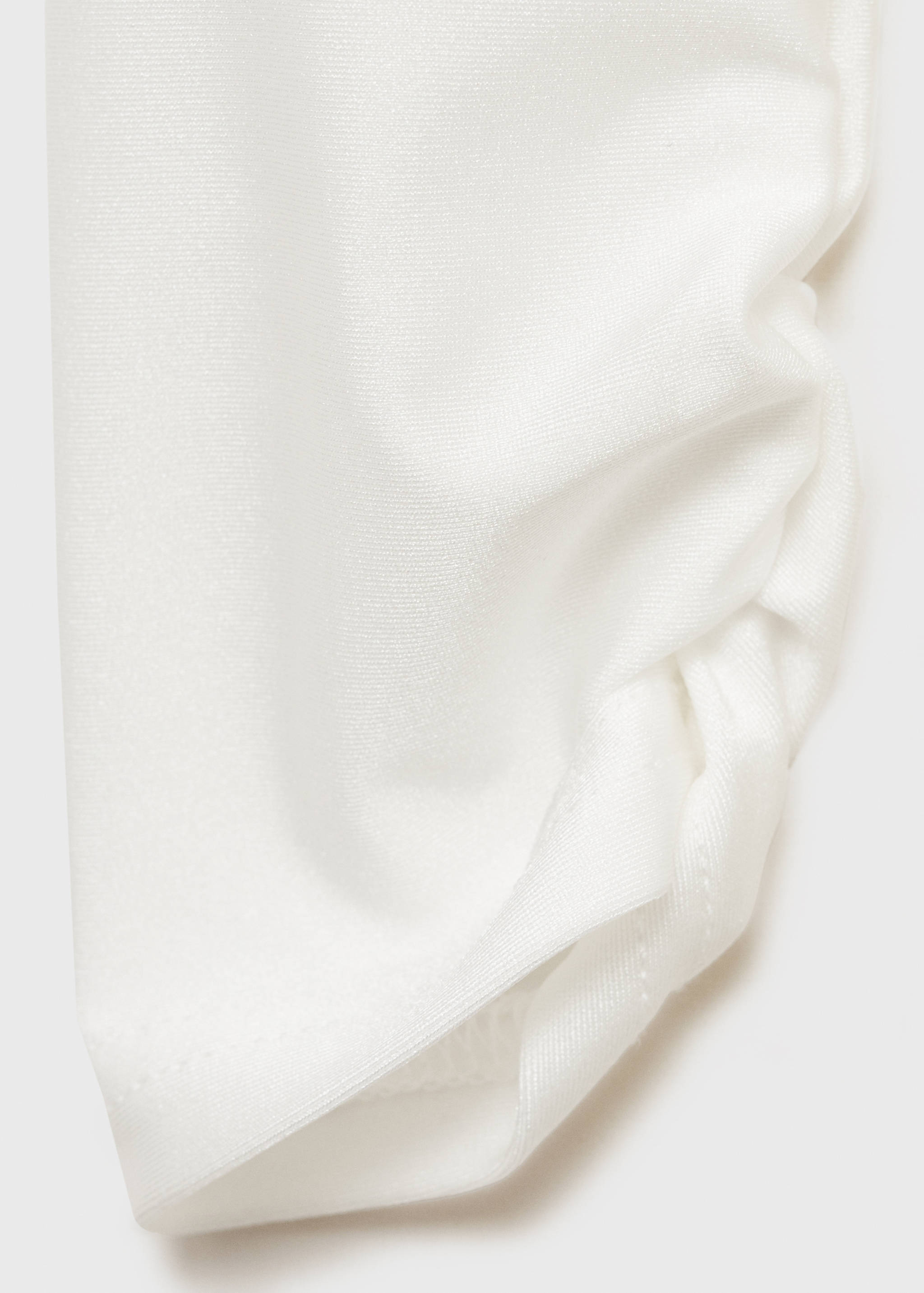 Combined-fabric long dress - Details of the article 0