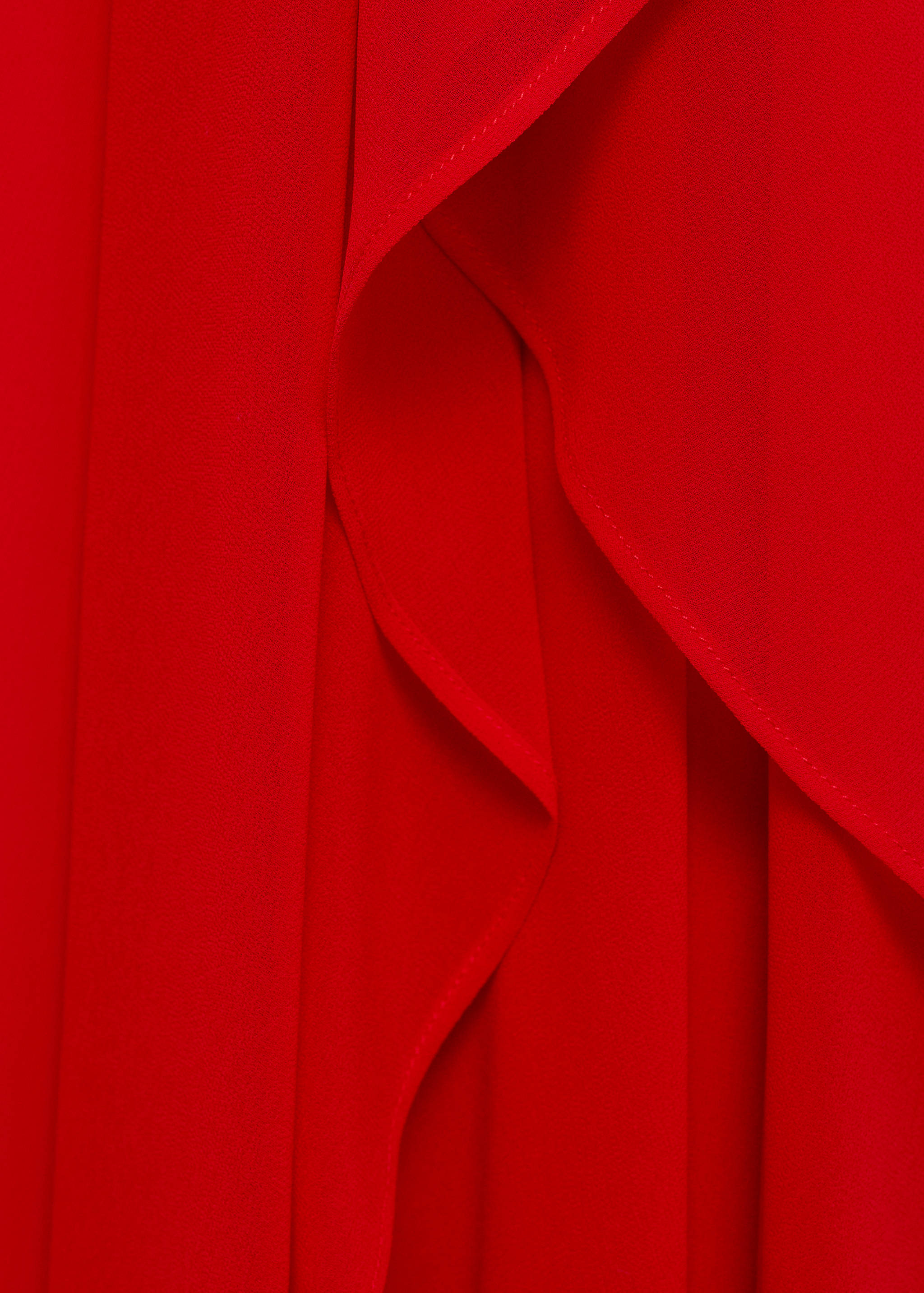 Vestido assimétrico de manga de sino - Pormenor do artigo 0