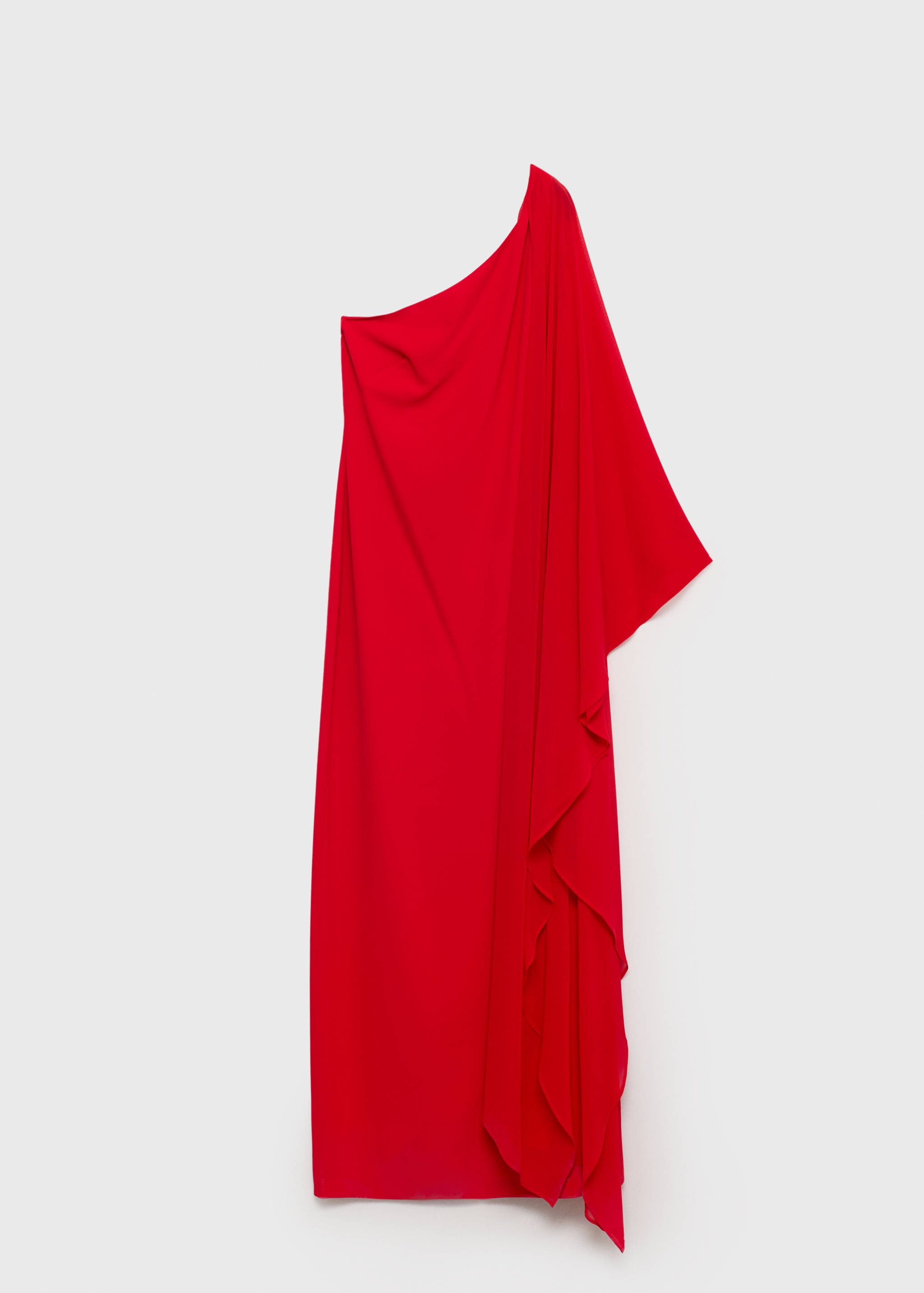 Asymmetrisches Kleid mit Glockenärmel - Artikel ohne Model
