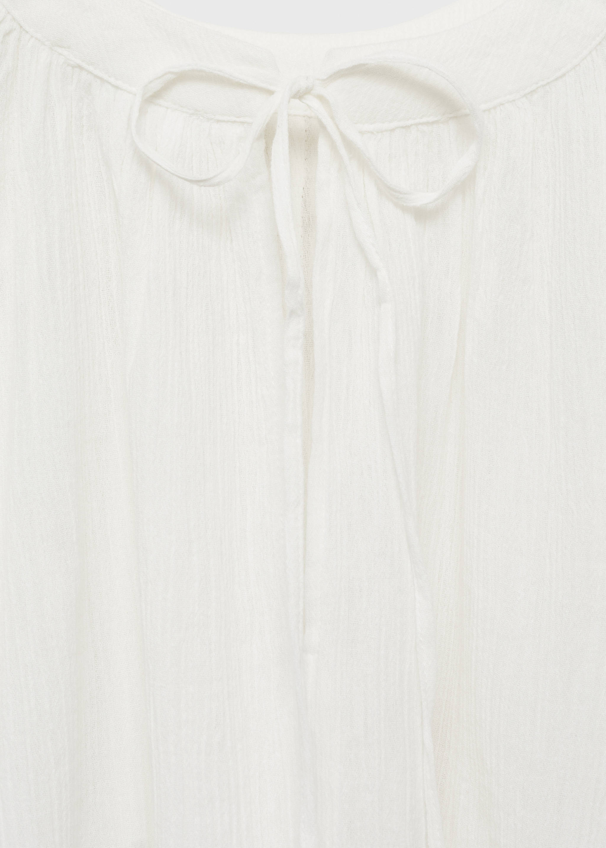 Pleated cotton blouse - Details of the article 0