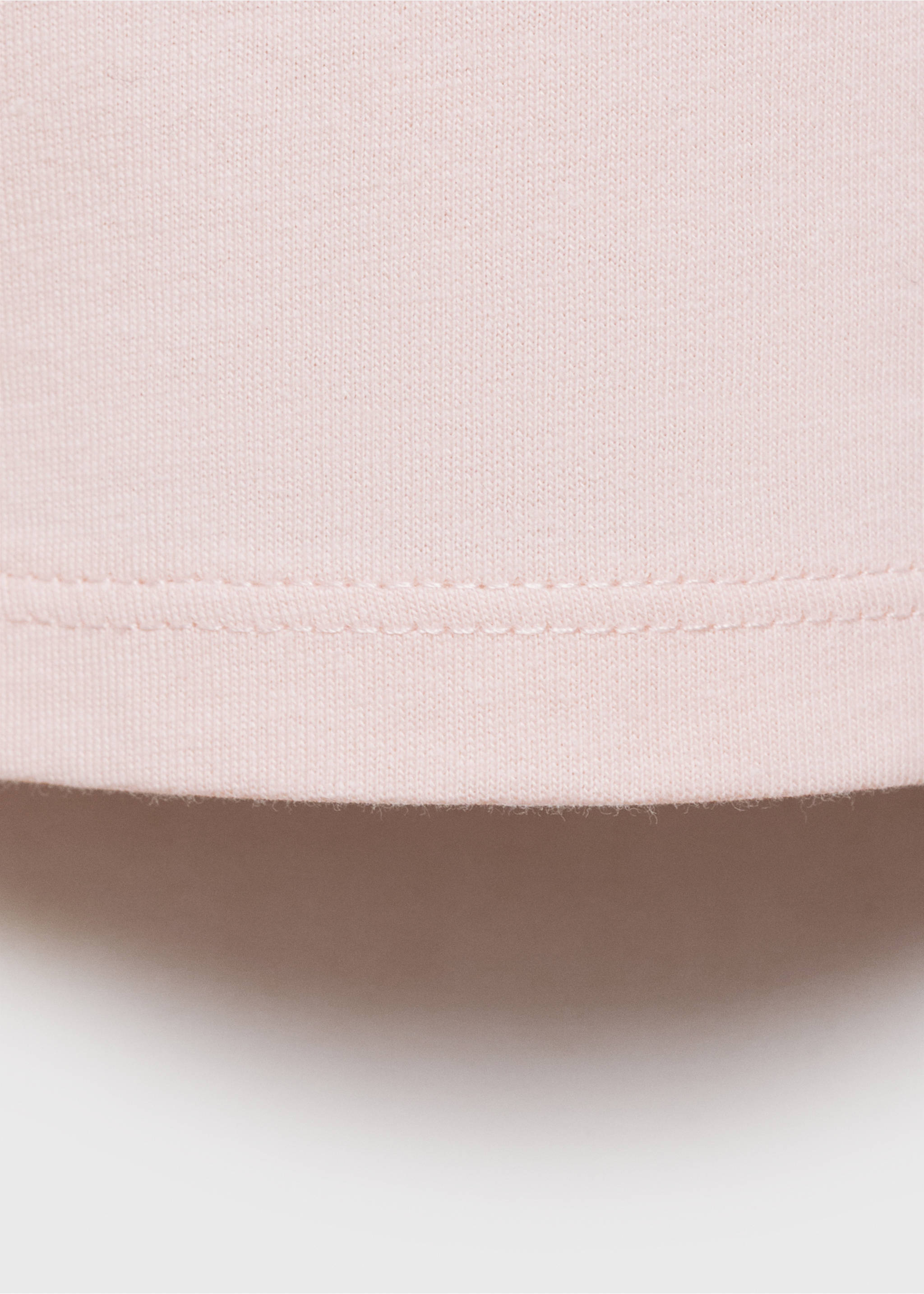Short-sleeved t-shirt with message - Details of the article 0, Pastel Pink. Ref: 87025732-00.