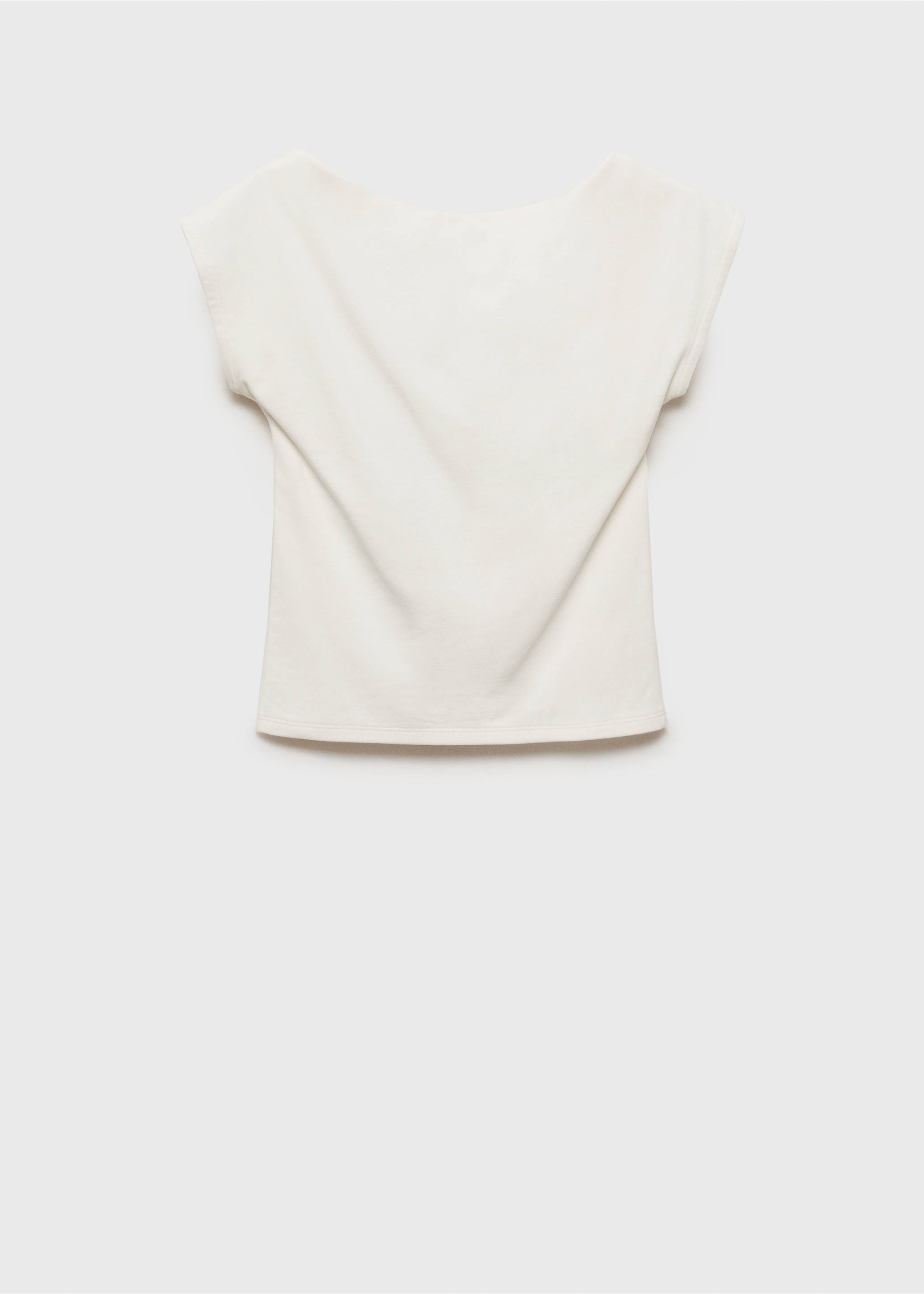 T-shirt with open back - Article without model, Off White. Ref: 87025733-00.