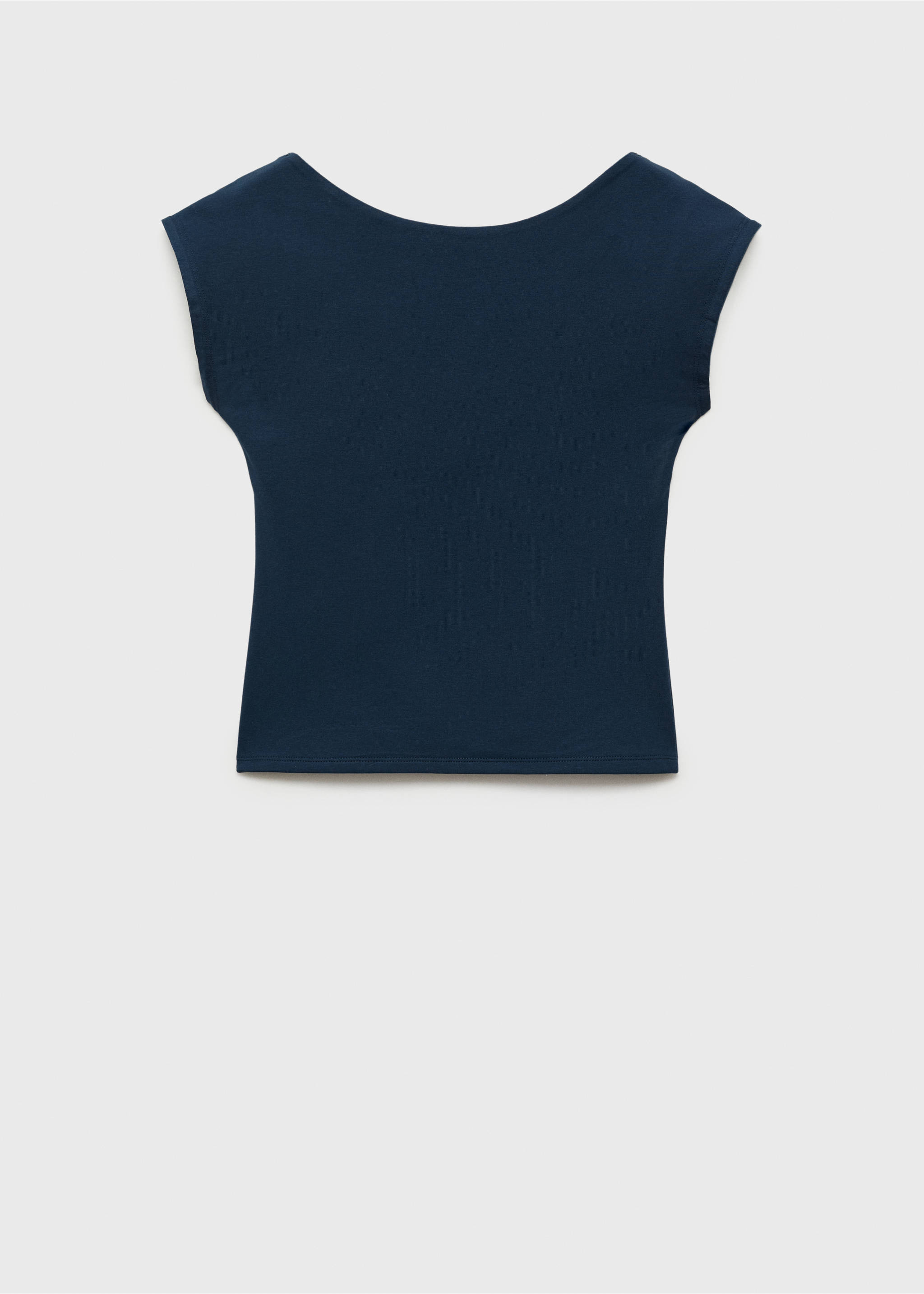 T-shirt with open back - Article without model, Dark Navy. Ref: 87025733-00.