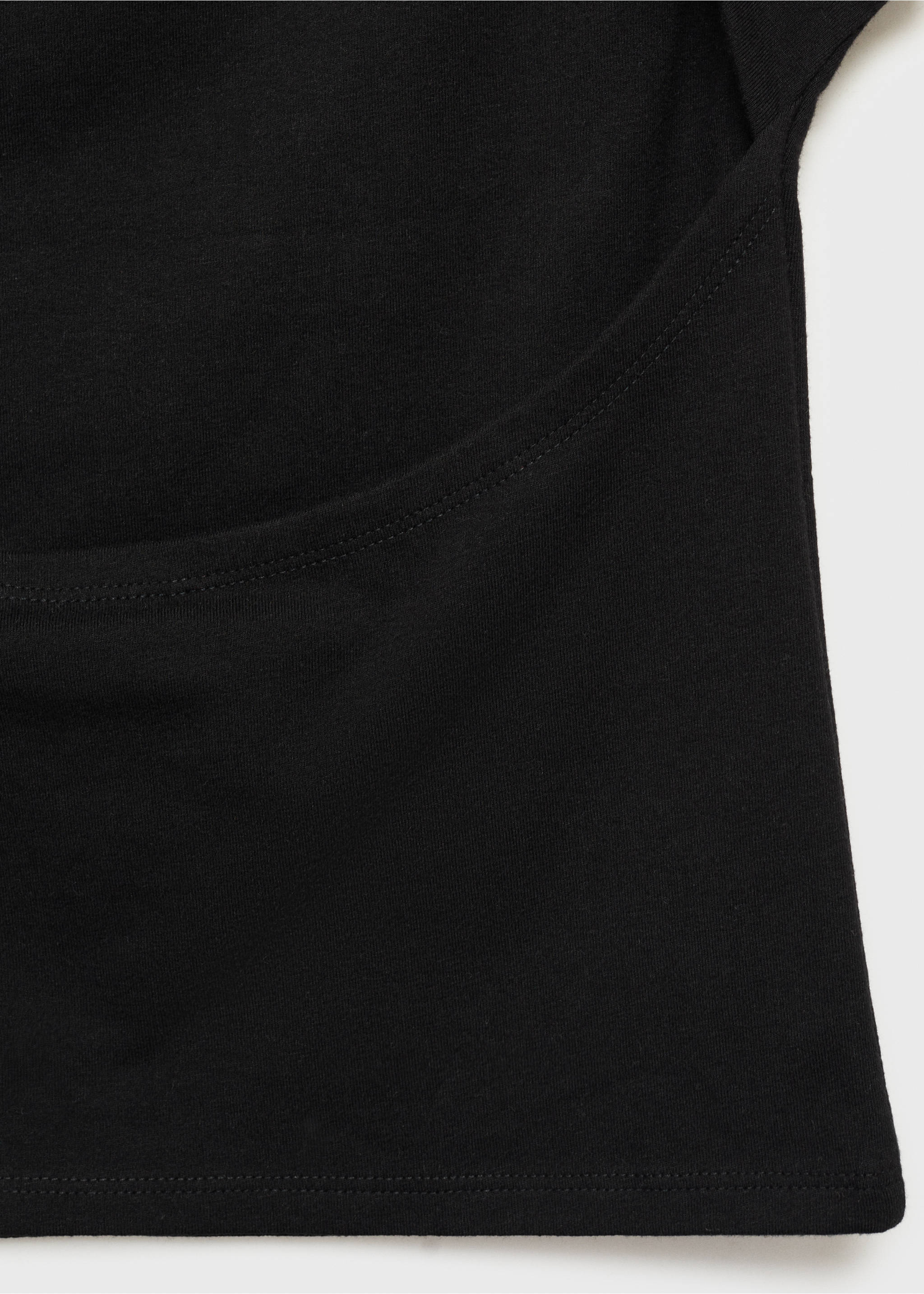 T-shirt with open back - Details of the article 0, Black. Ref: 87025733-00.
