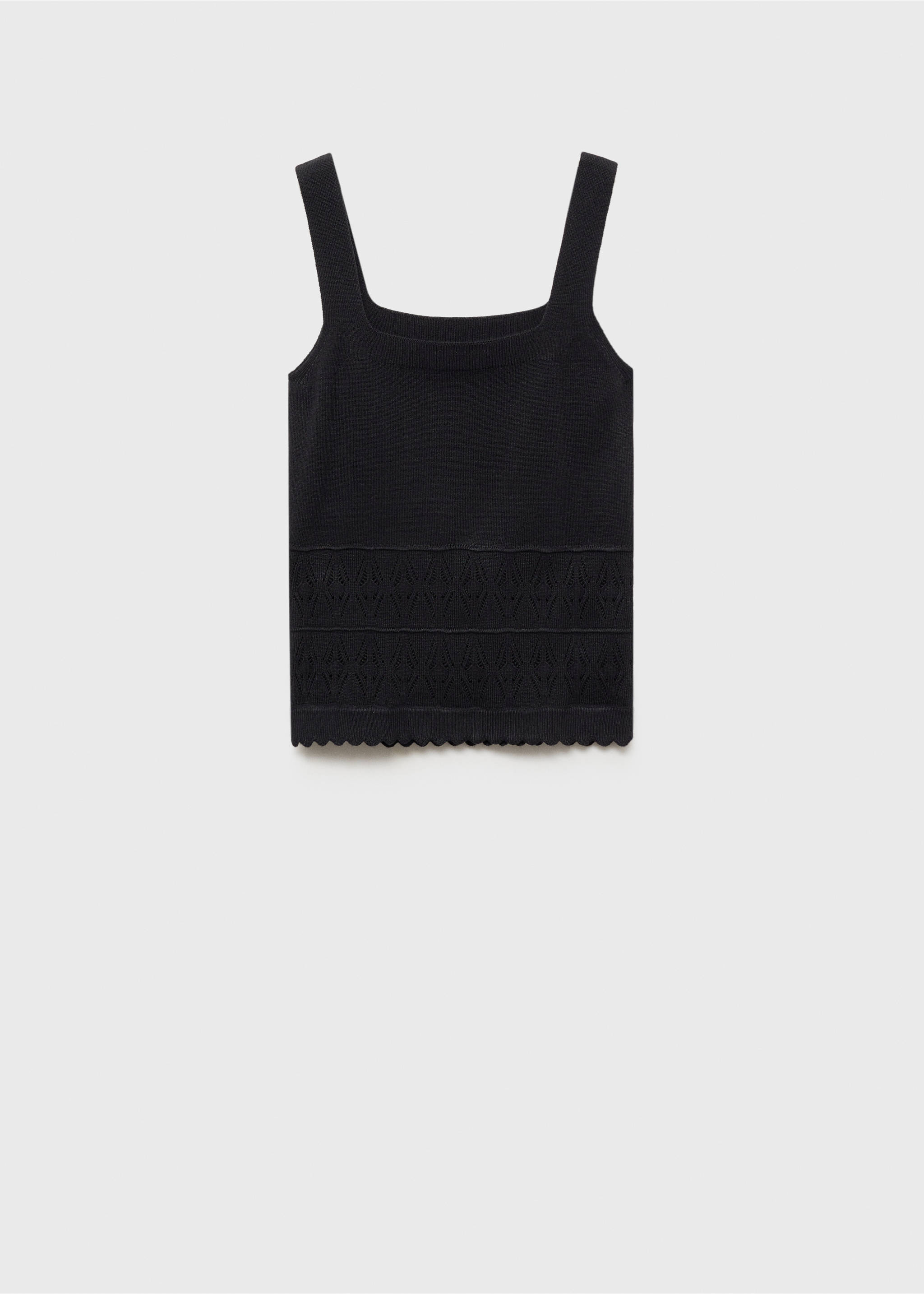 Top punt detalls calats - Article sense model, Negre. Ref: 87025734-00.