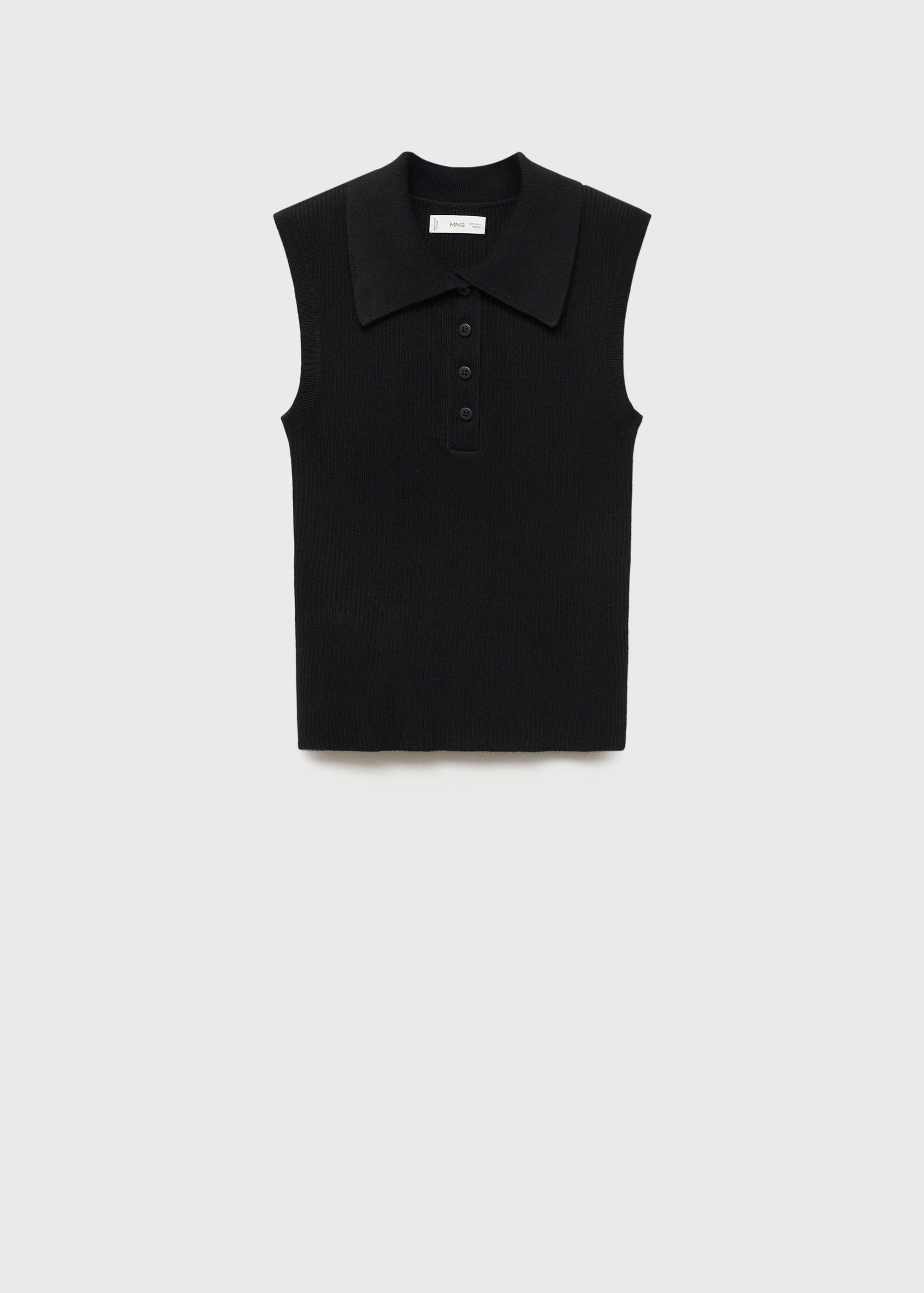 Strick-Top mit Poloshirt-Kragen - Artikel ohne Model