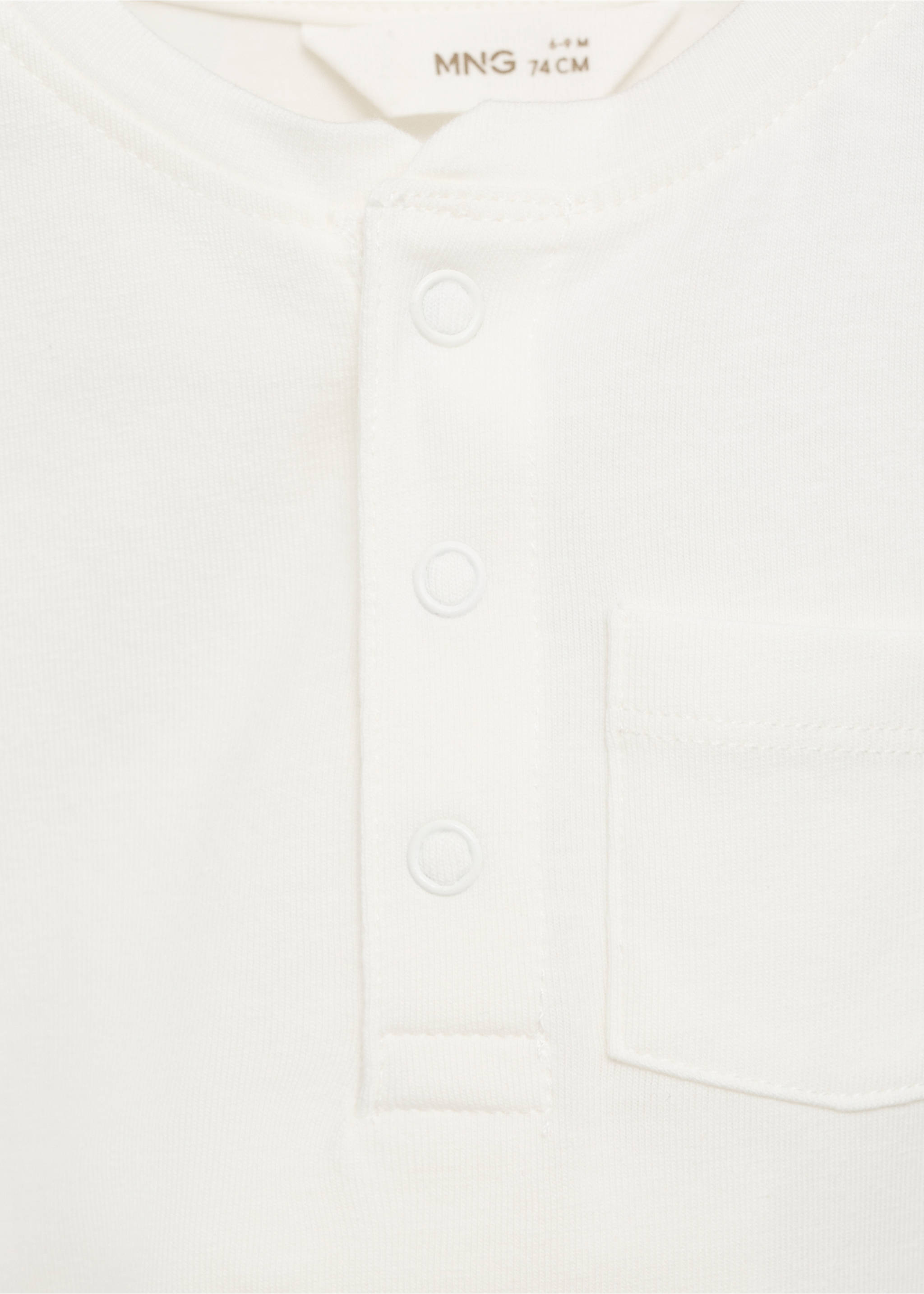 Body Baumwolle Stehkragen - Detail des Artikels 8, Cremeweiß. Ref: 87025742-00.