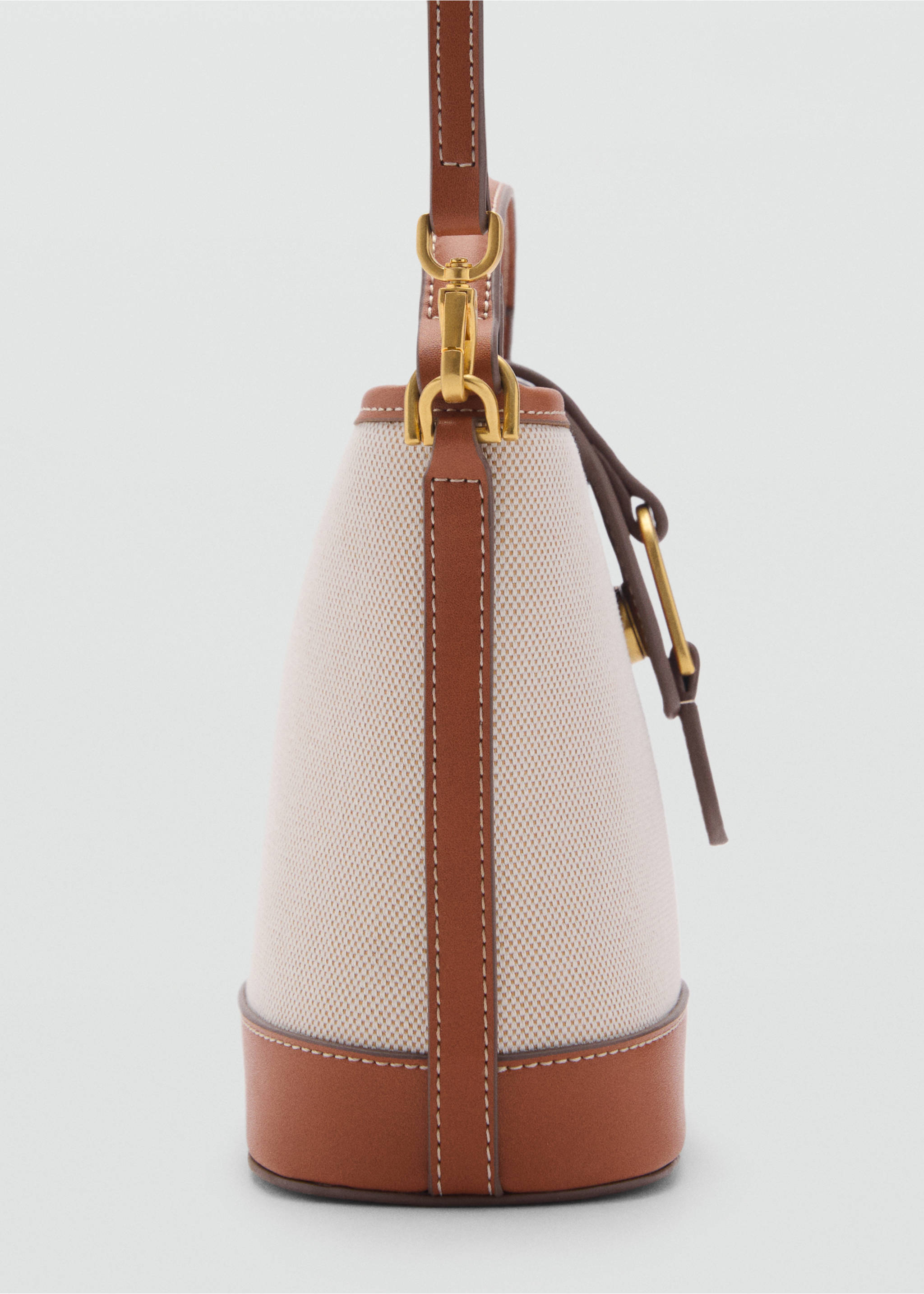 Bossa bucket canemàs contrast - Detall de l'article 1, Marró mitjà. Ref: 87025743-00.