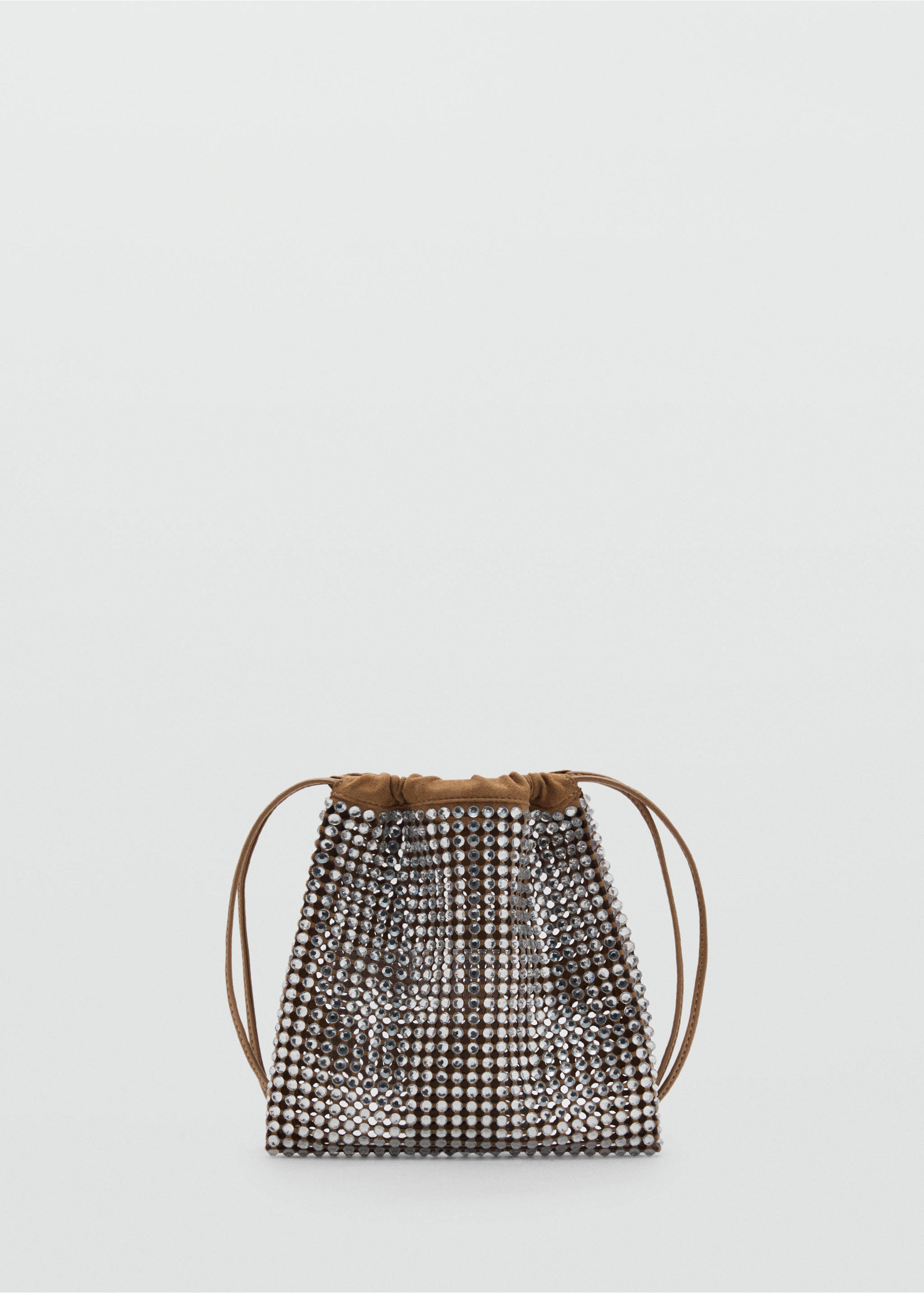 Sac à main décoration de strass - Article sans modèle, Marron moyen. Ref: 87025745-00.