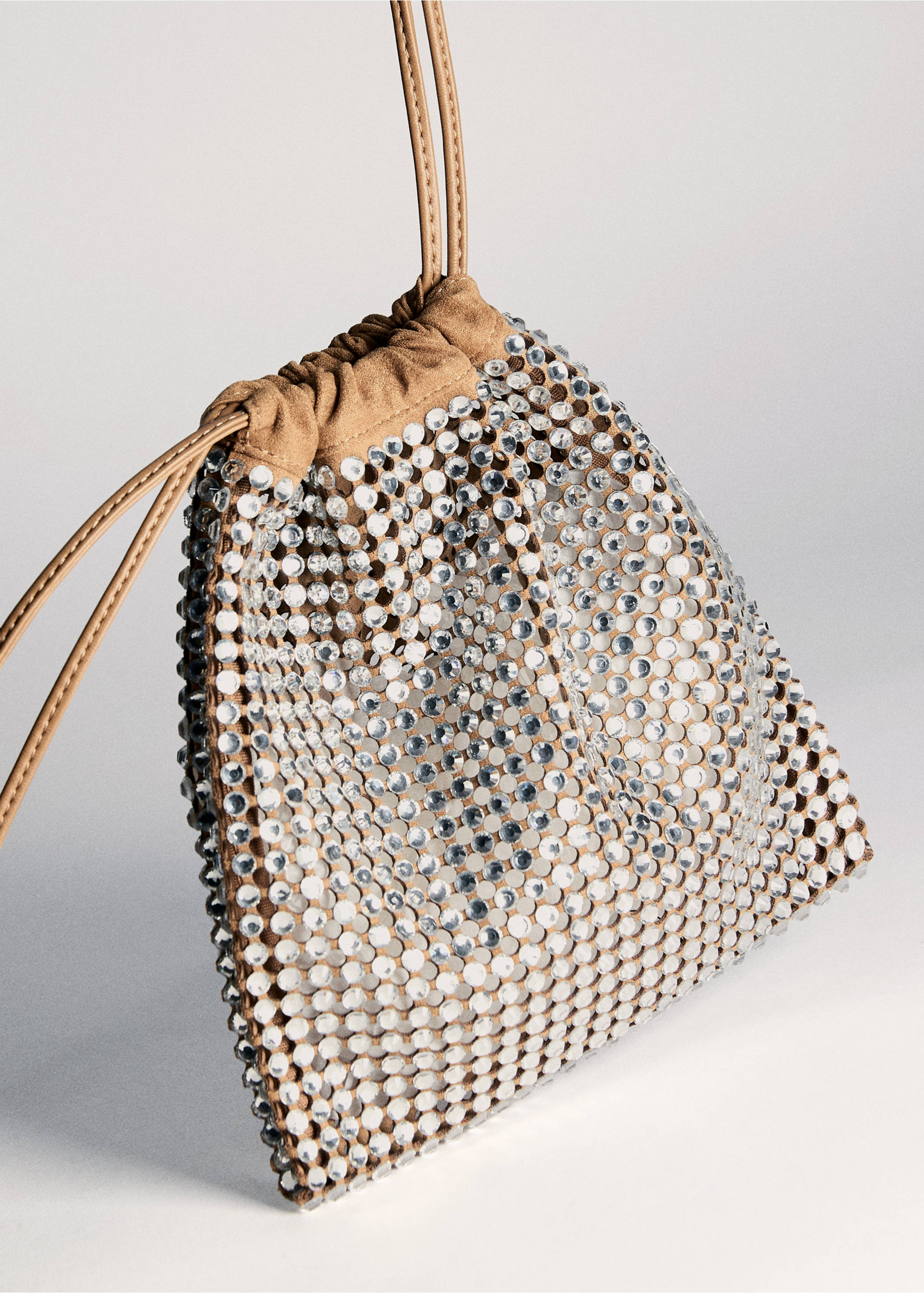 Sac à main décoration de strass - Détail de l'article 5, Marron moyen. Ref: 87025745-00.