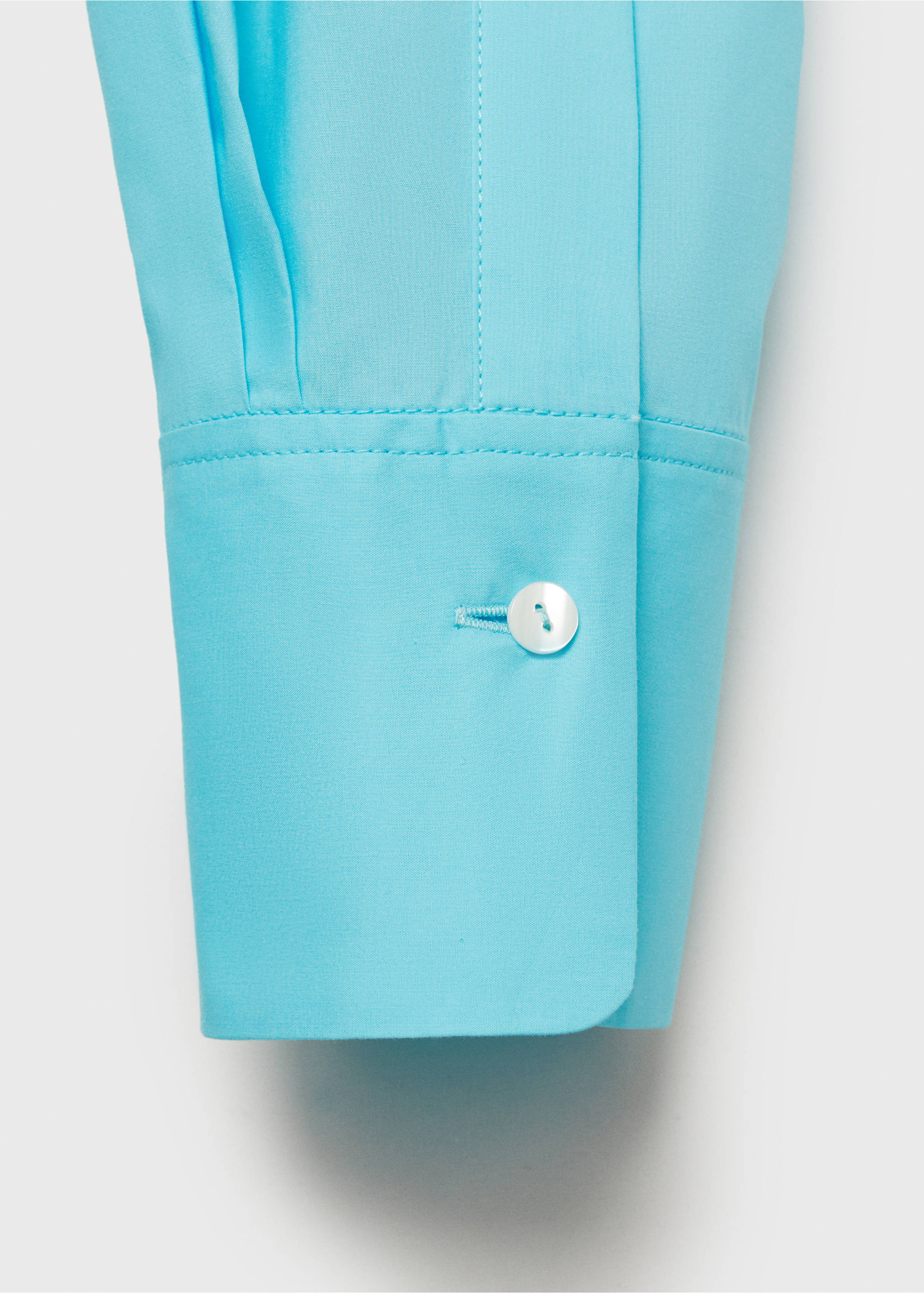Oversized popeline overhemd - Detail van het artikel 0, Blauw. Ref: 87025746-00.