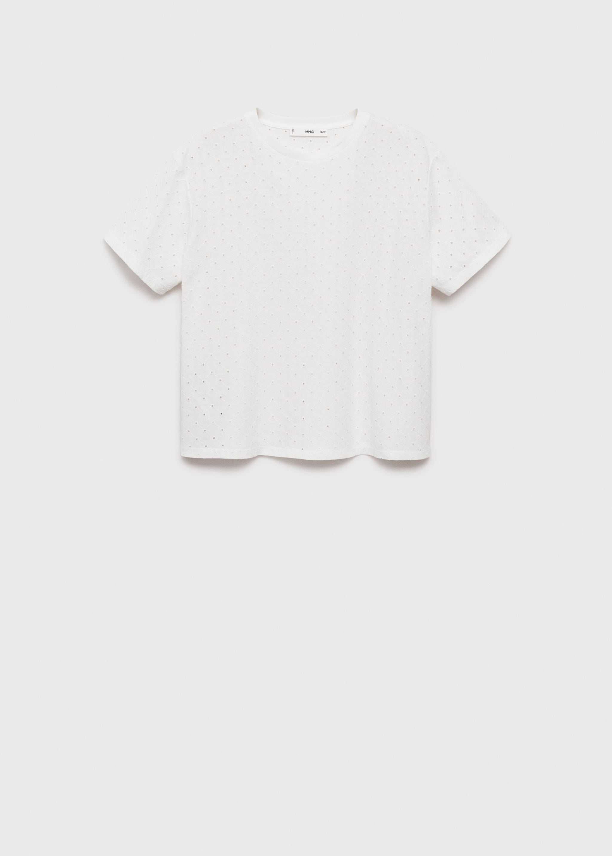 Embroidered openwork t-shirt - Article without model