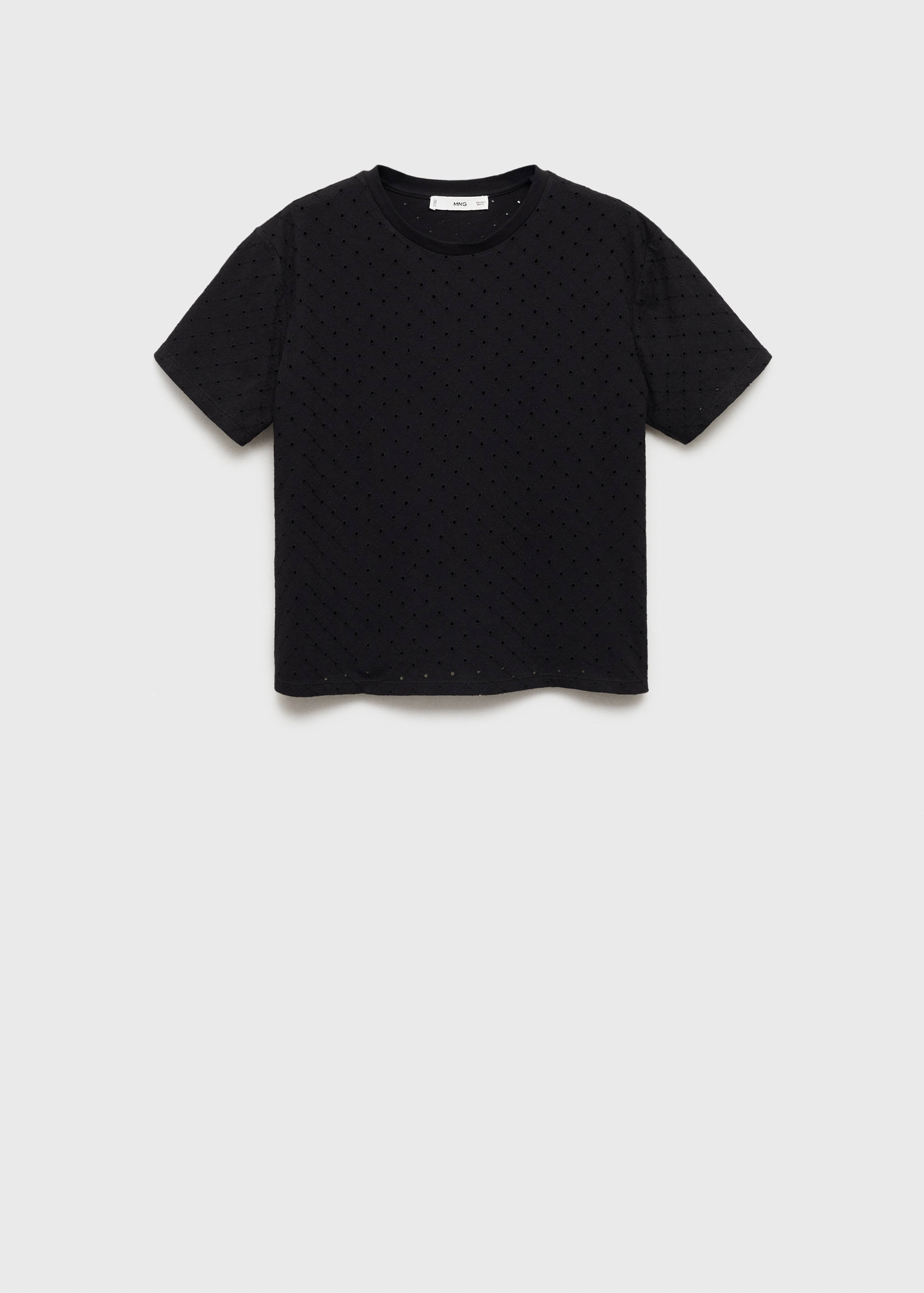 Embroidered openwork t-shirt - Article without model