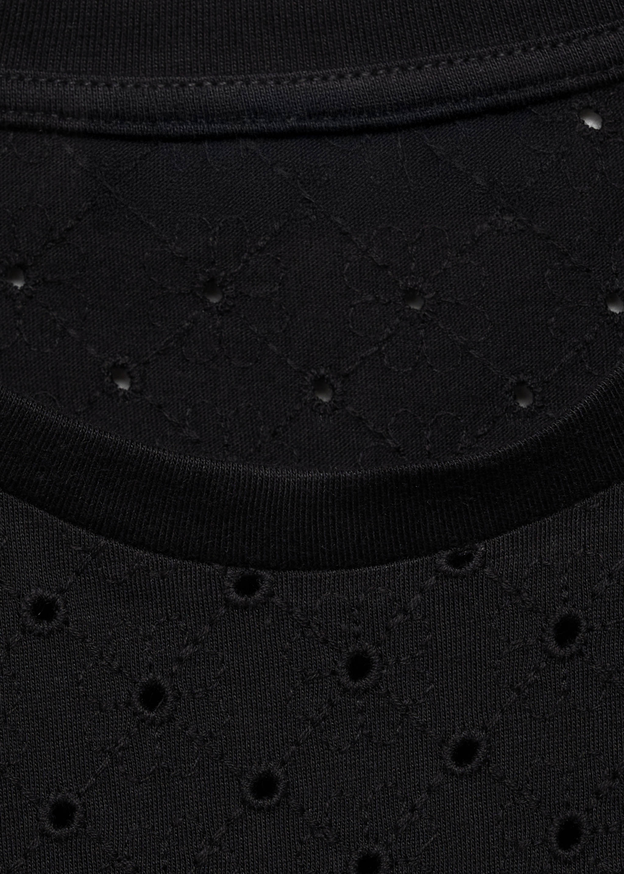 Embroidered openwork t-shirt - Details of the article 8