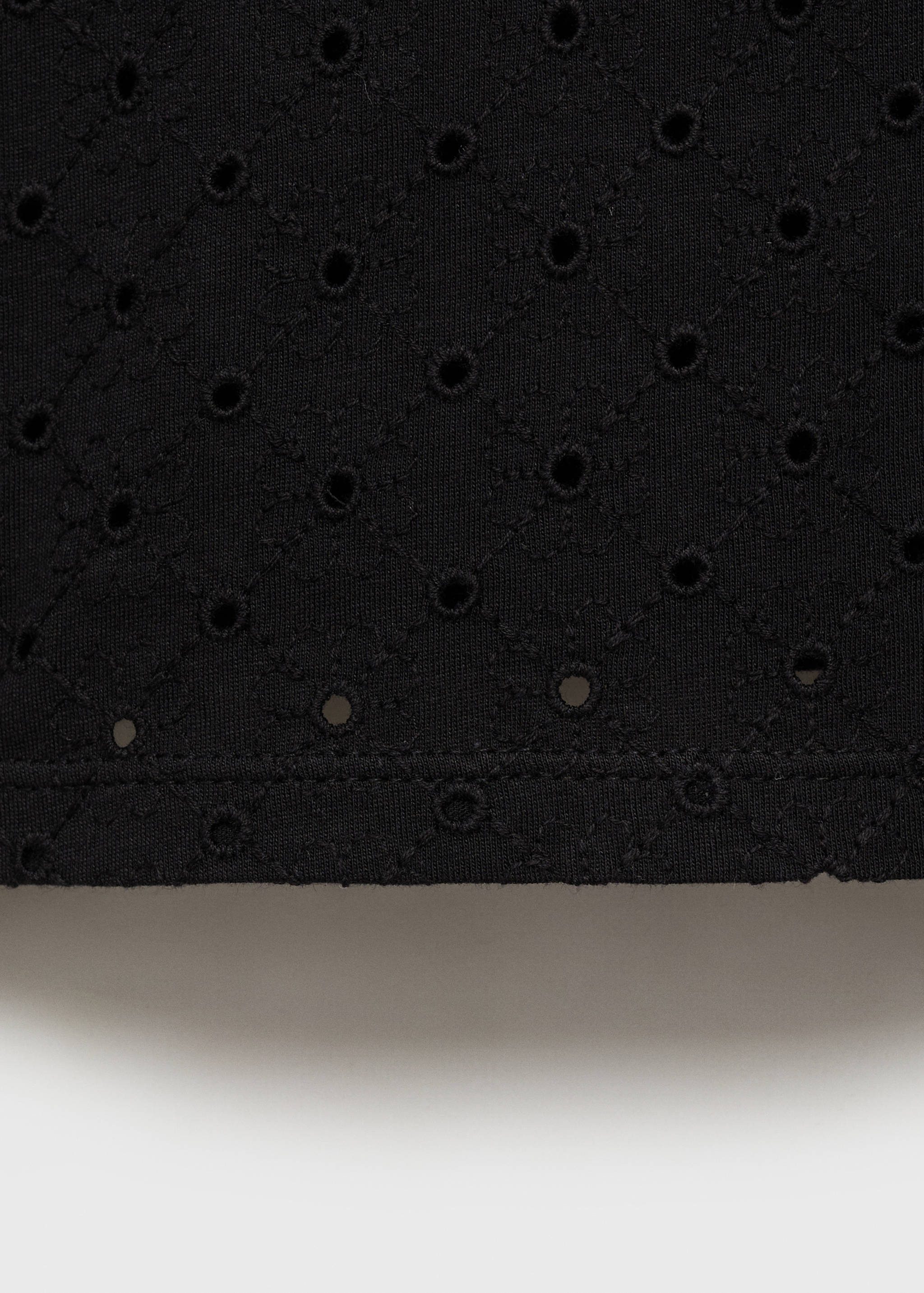 Embroidered openwork t-shirt - Details of the article 0