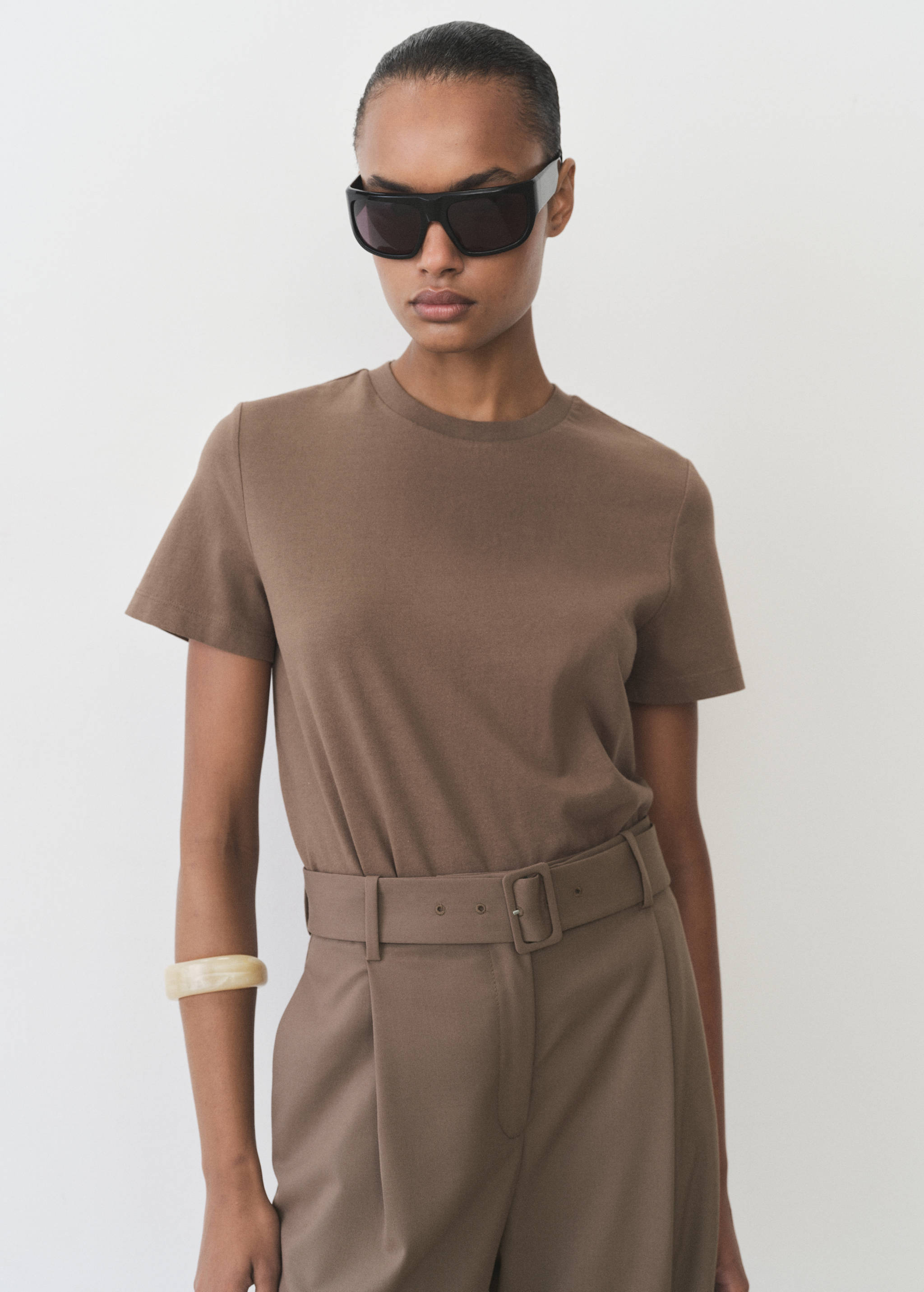 Short-sleeved cotton t-shirt - Medium plane