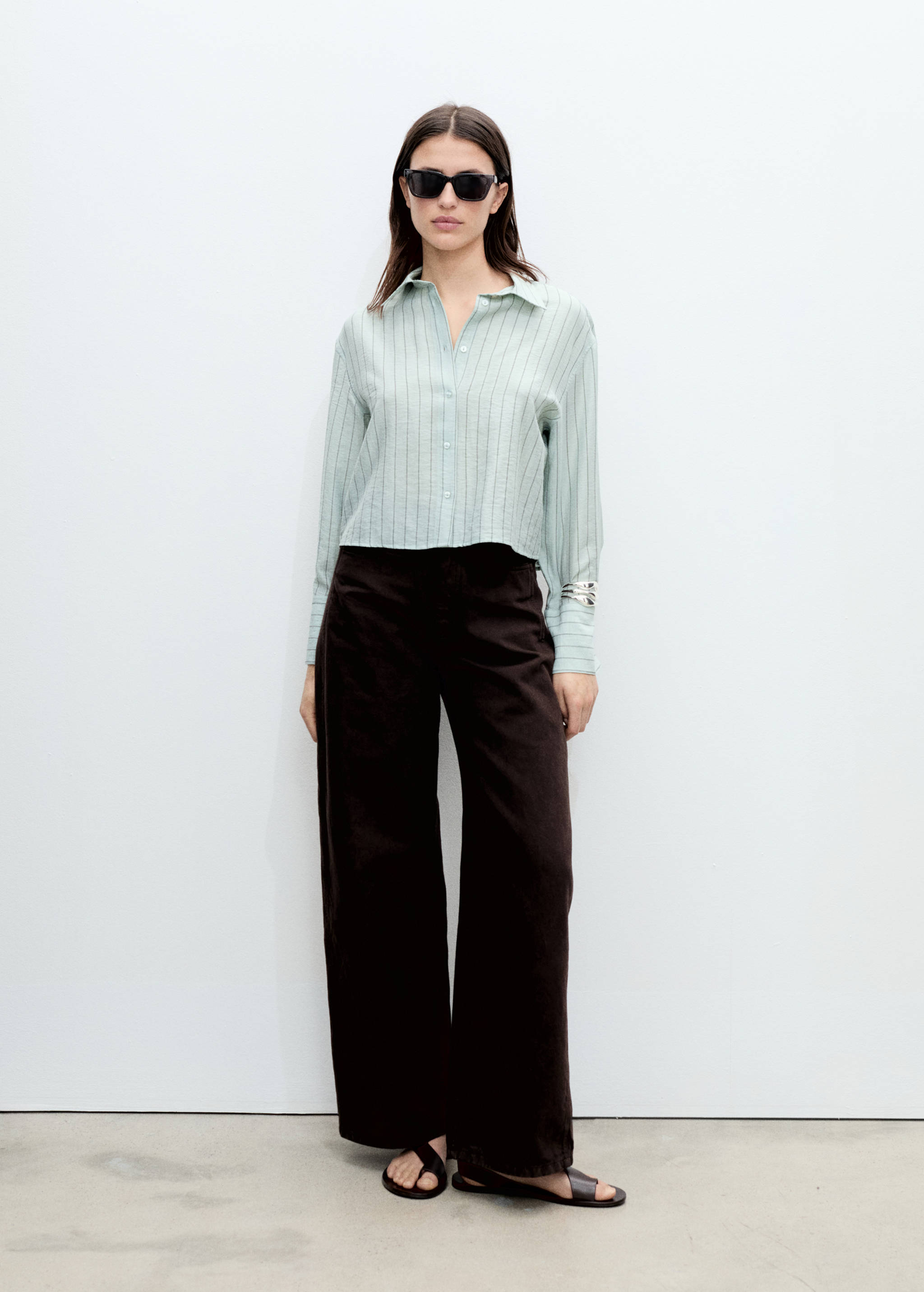 Striped cropped shirt - General plane