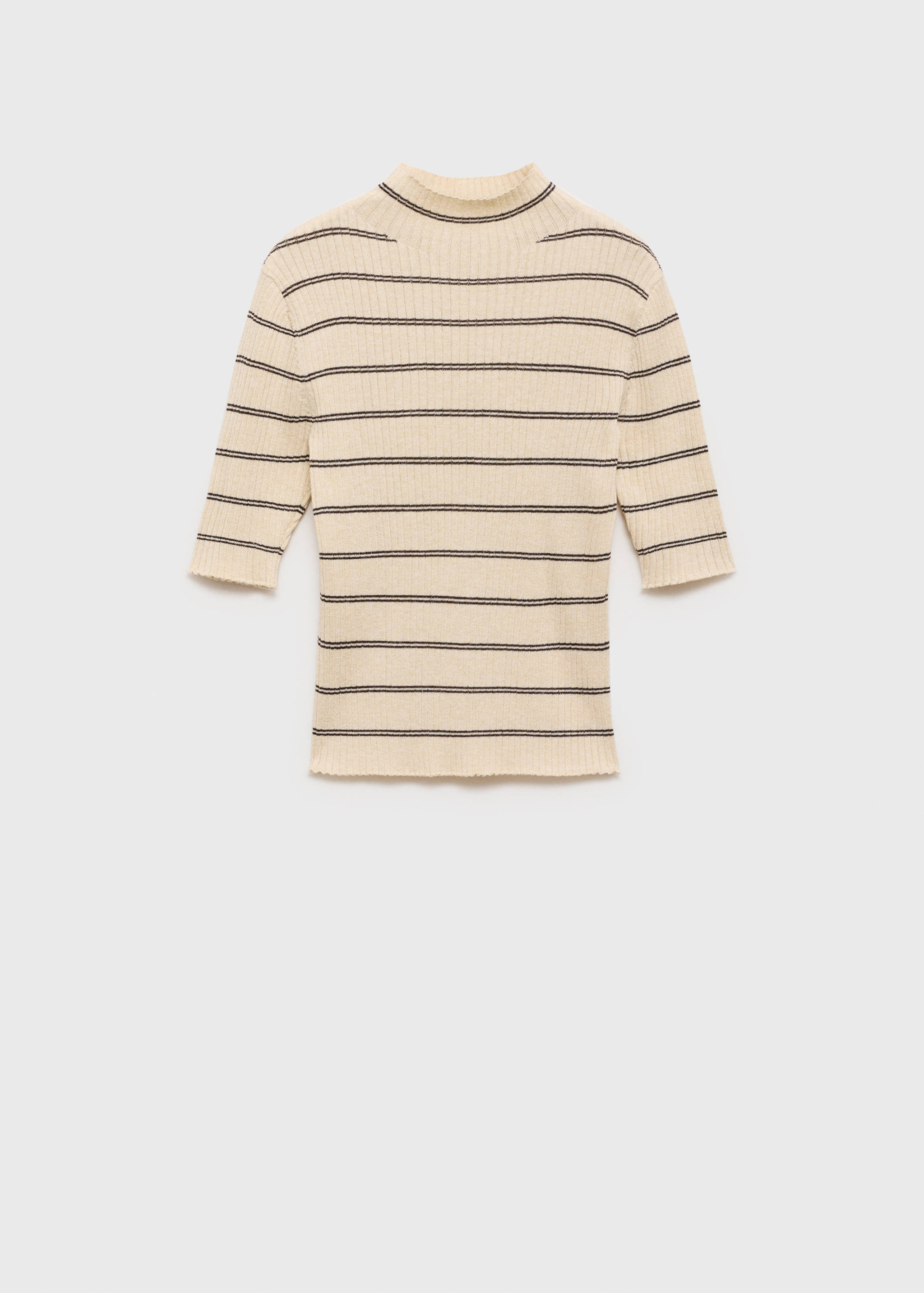 Rib-knit sweater with perkins neck - Article without model