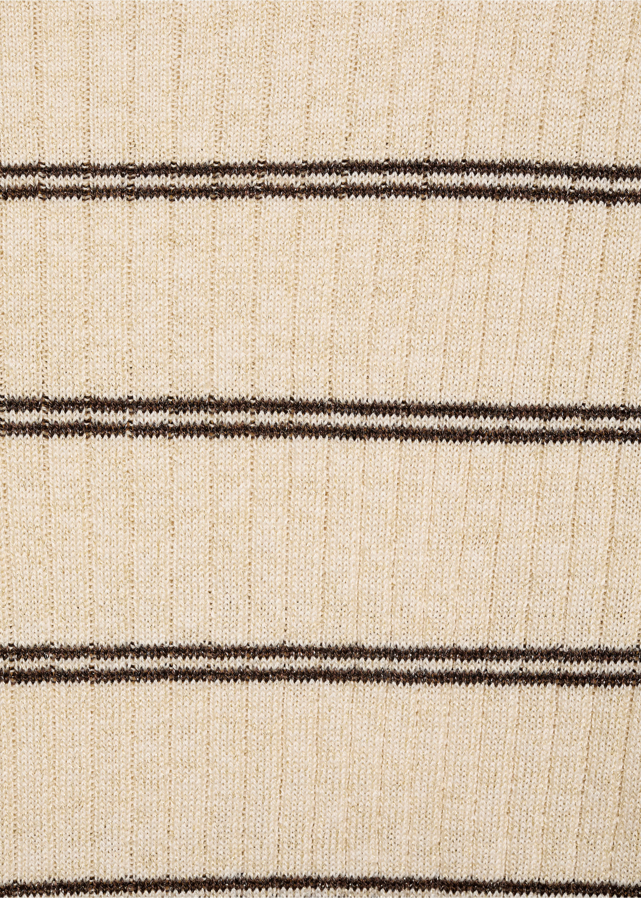 Rib-knit sweater with perkins neck - Details of the article 8, Medium Brown. Ref: 87025751-00.