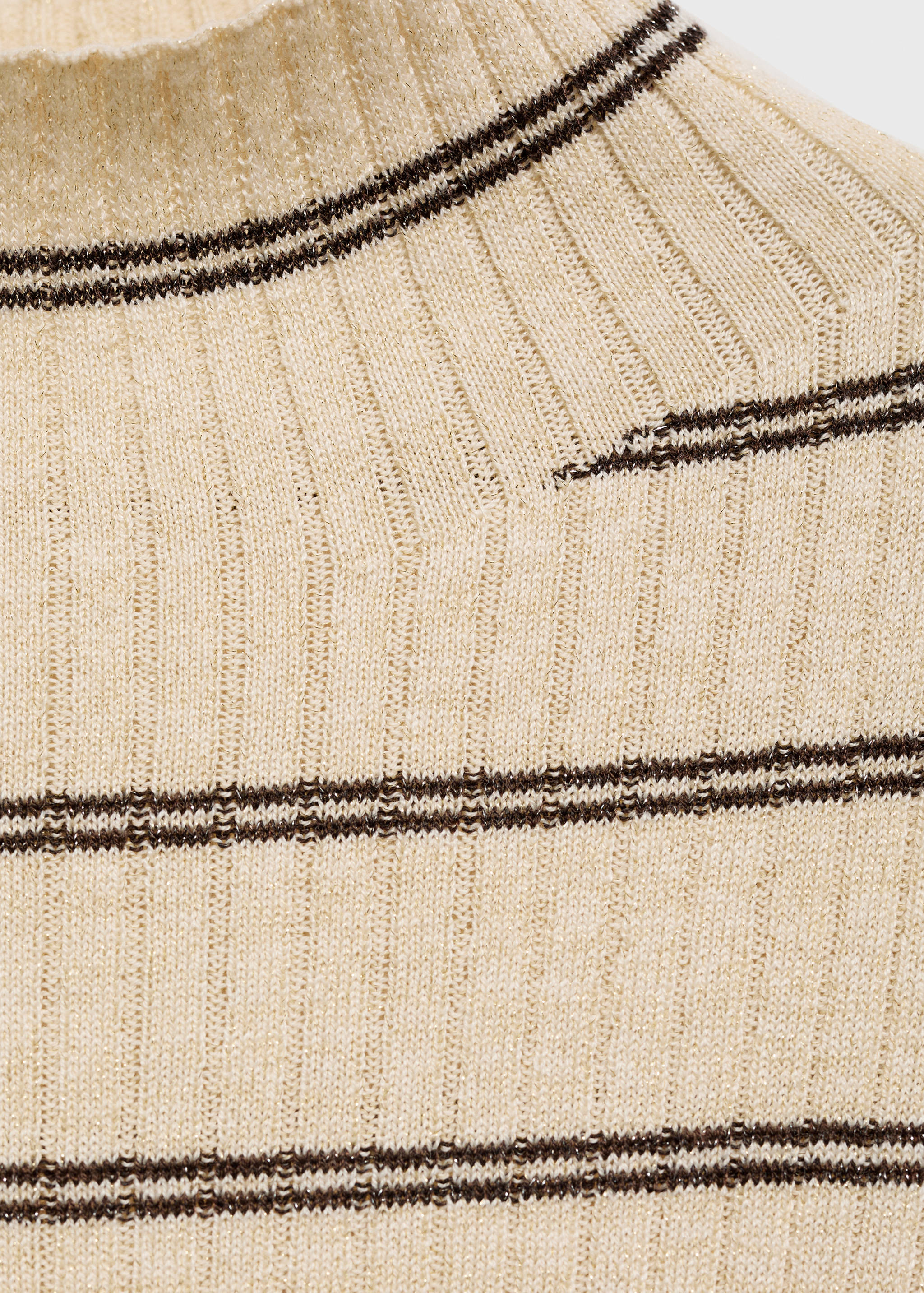 Rib-knit sweater with perkins neck - Details of the article 0