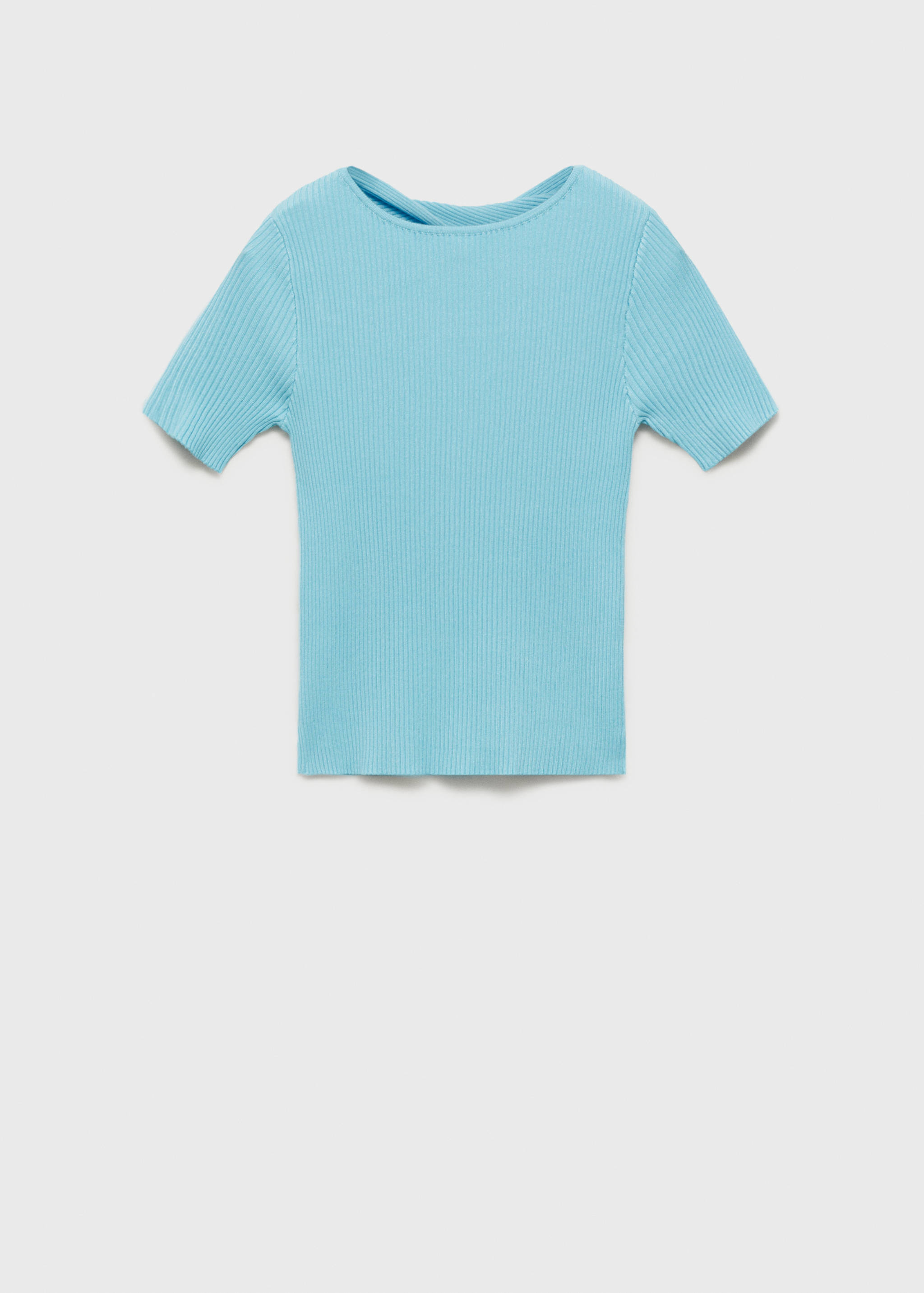 Ribbstickad tröja med slits i ryggen - Artikel utan modell