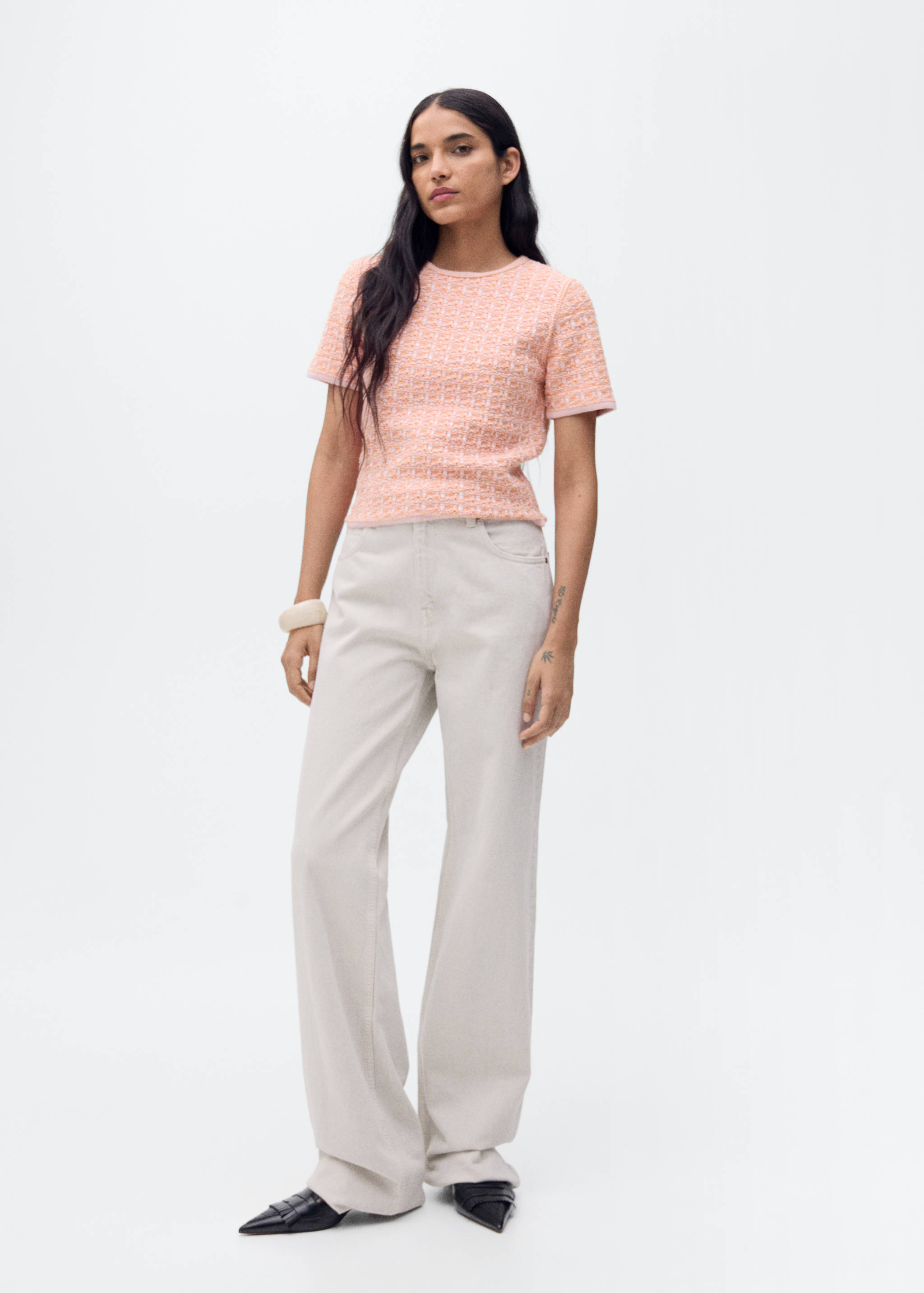 Jersey tweed manga corta - Plano general