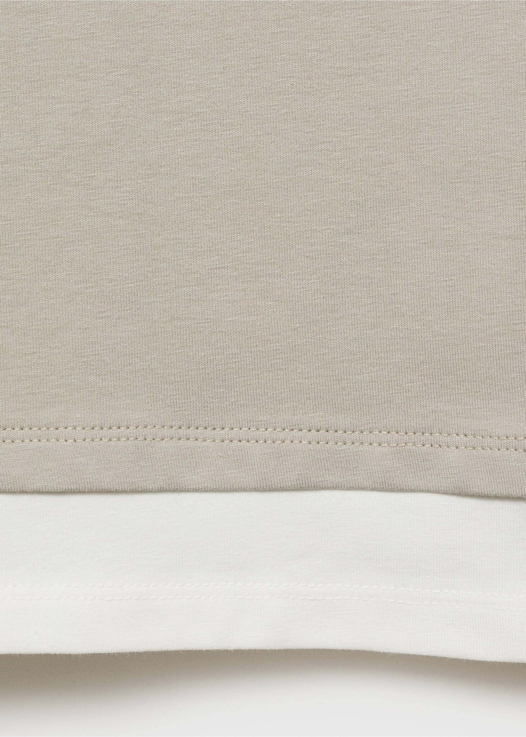 T-shirt combiné coton - Détail de l'article 0, Gris. Ref: 87025768-00.